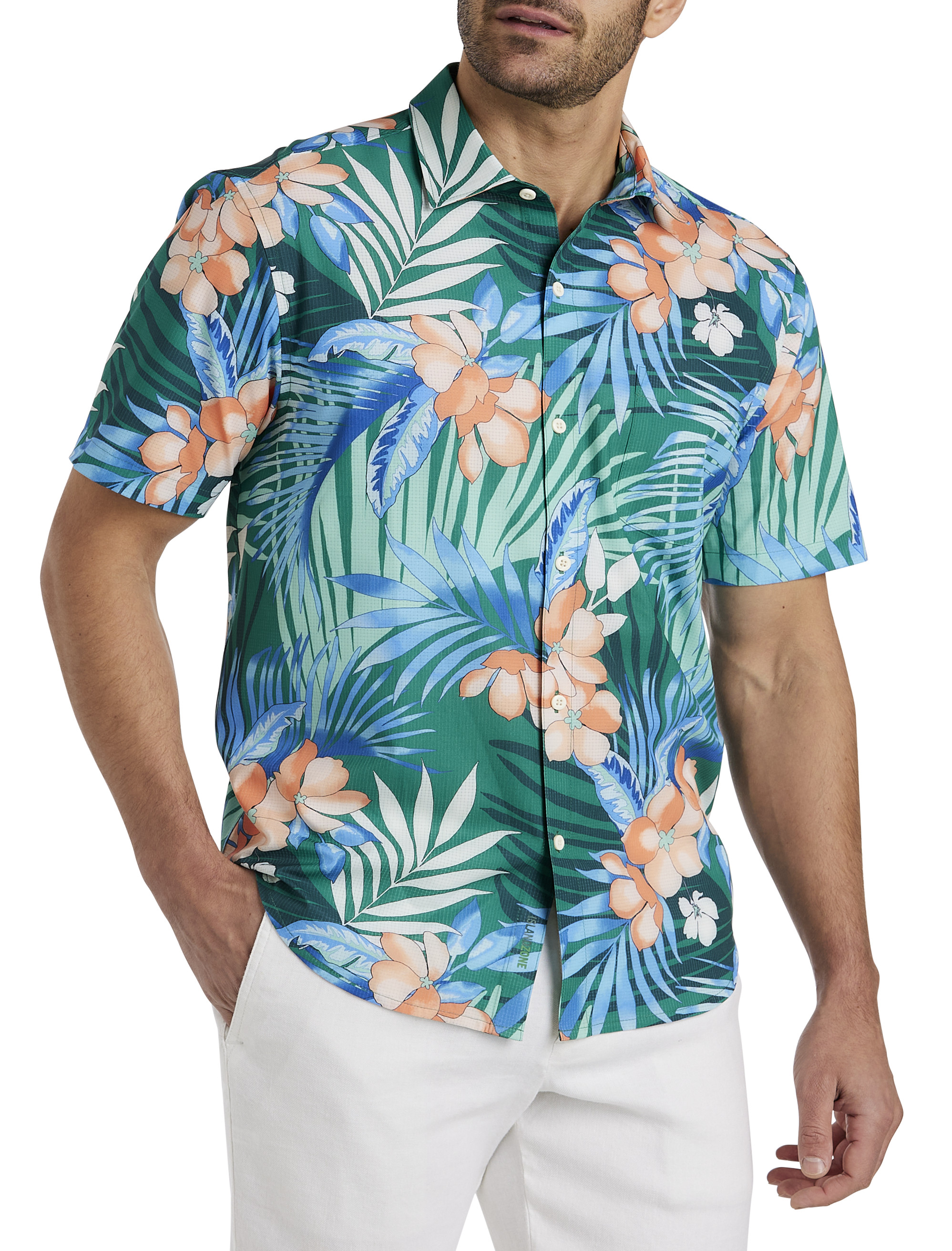 Big + Tall | Tommy Bahama Coast Jungle Royale Sport Shirt | DXL