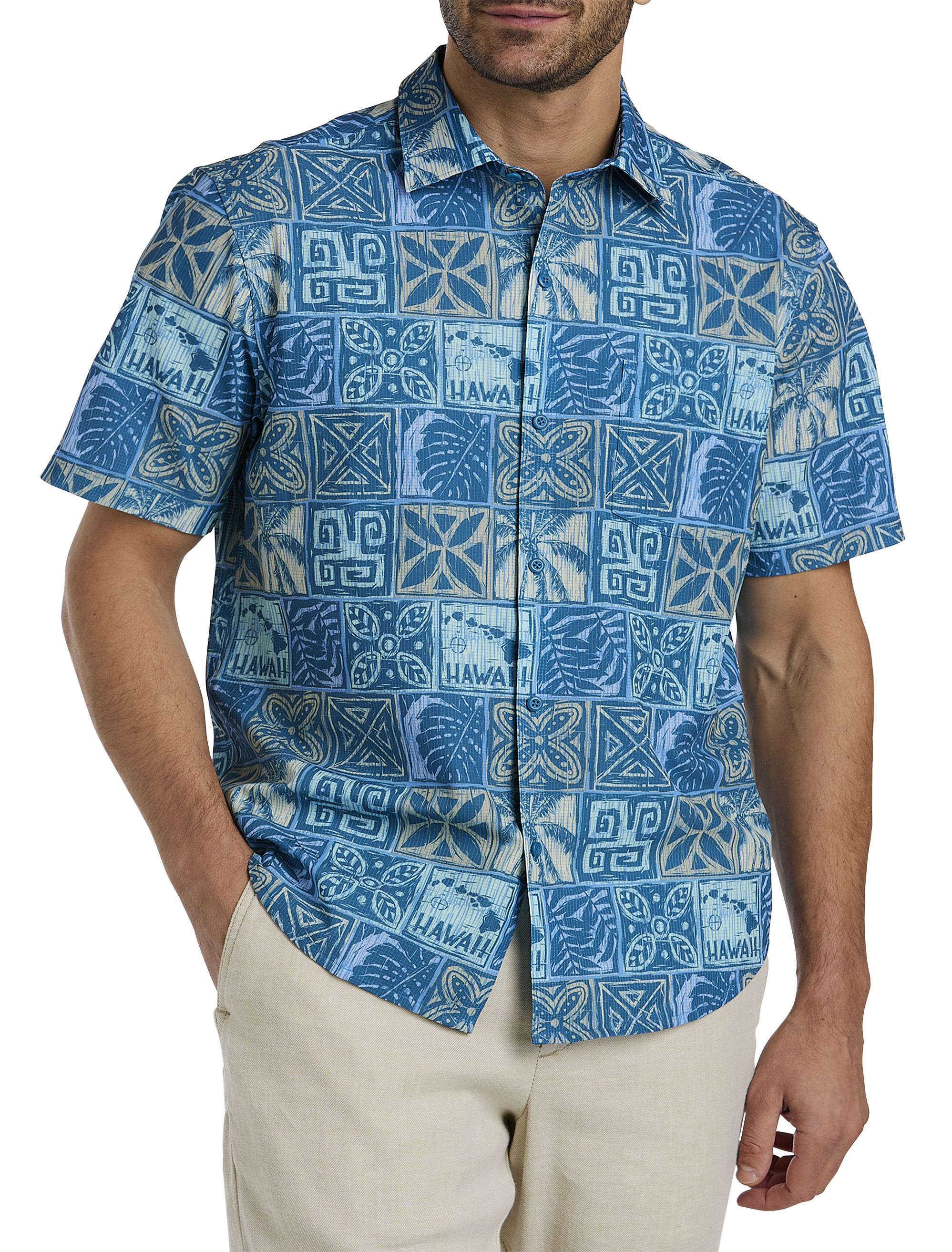 Tommy Bahama Bahama Coast Palm Tiles in Blue for Men