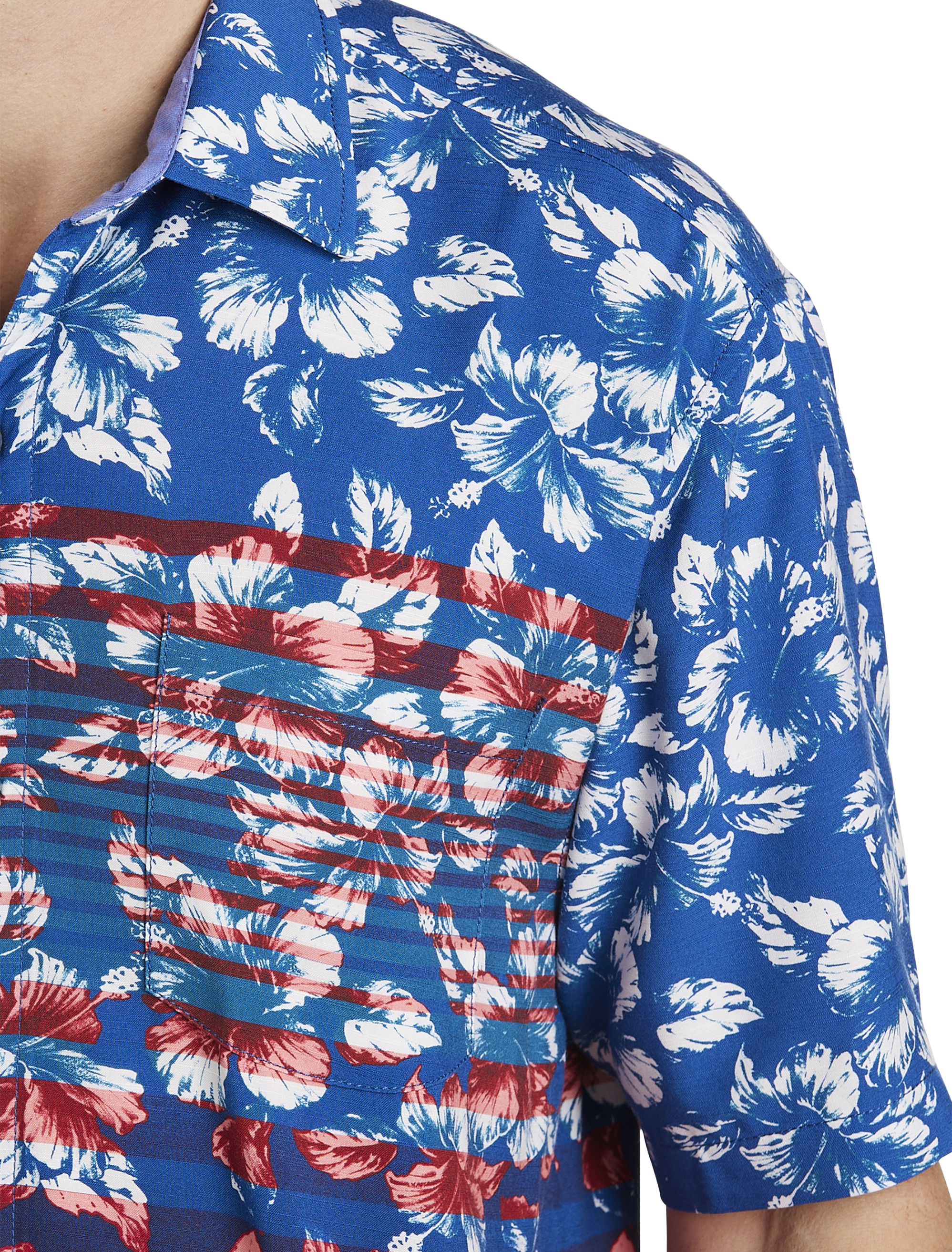 Veracruz Cay Flora & Stripes Sport Shirt
