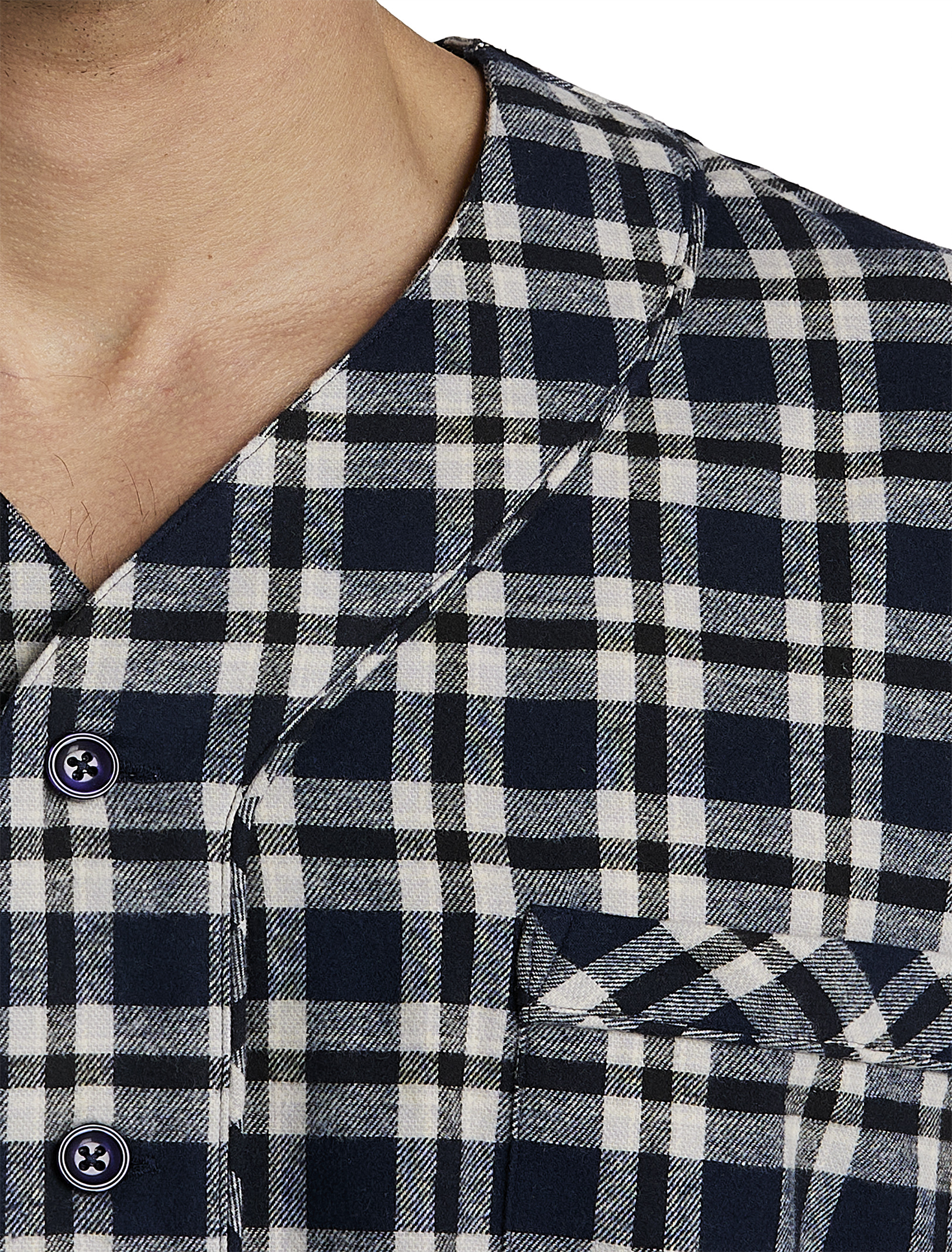 MAJ FLANNEL NIGHTSHIRT DRK NVY