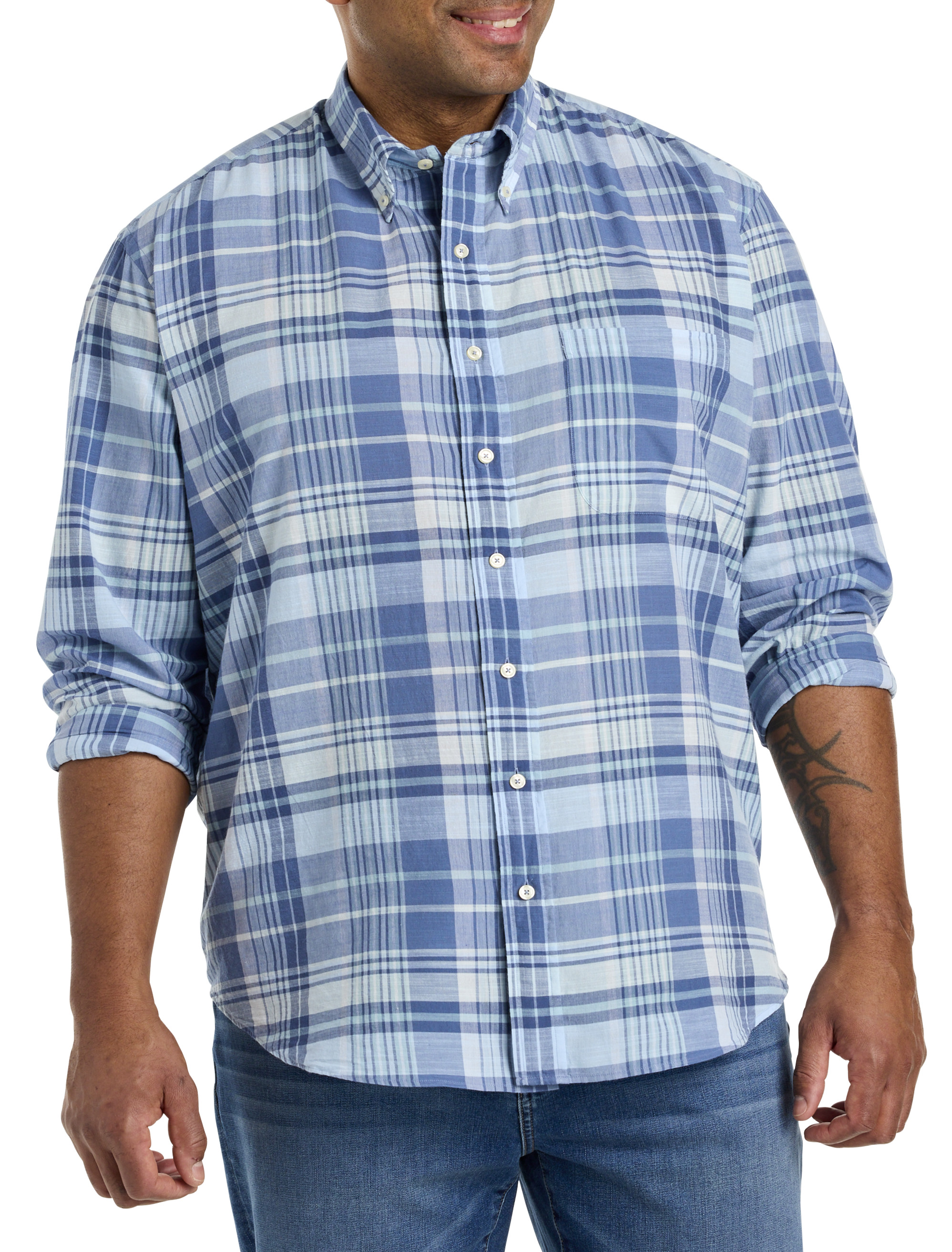 Ralph Lauren Blue Checkered Cotton Button Front Shirt 3XB/3XL Ralph Lauren  | The Luxury Closet