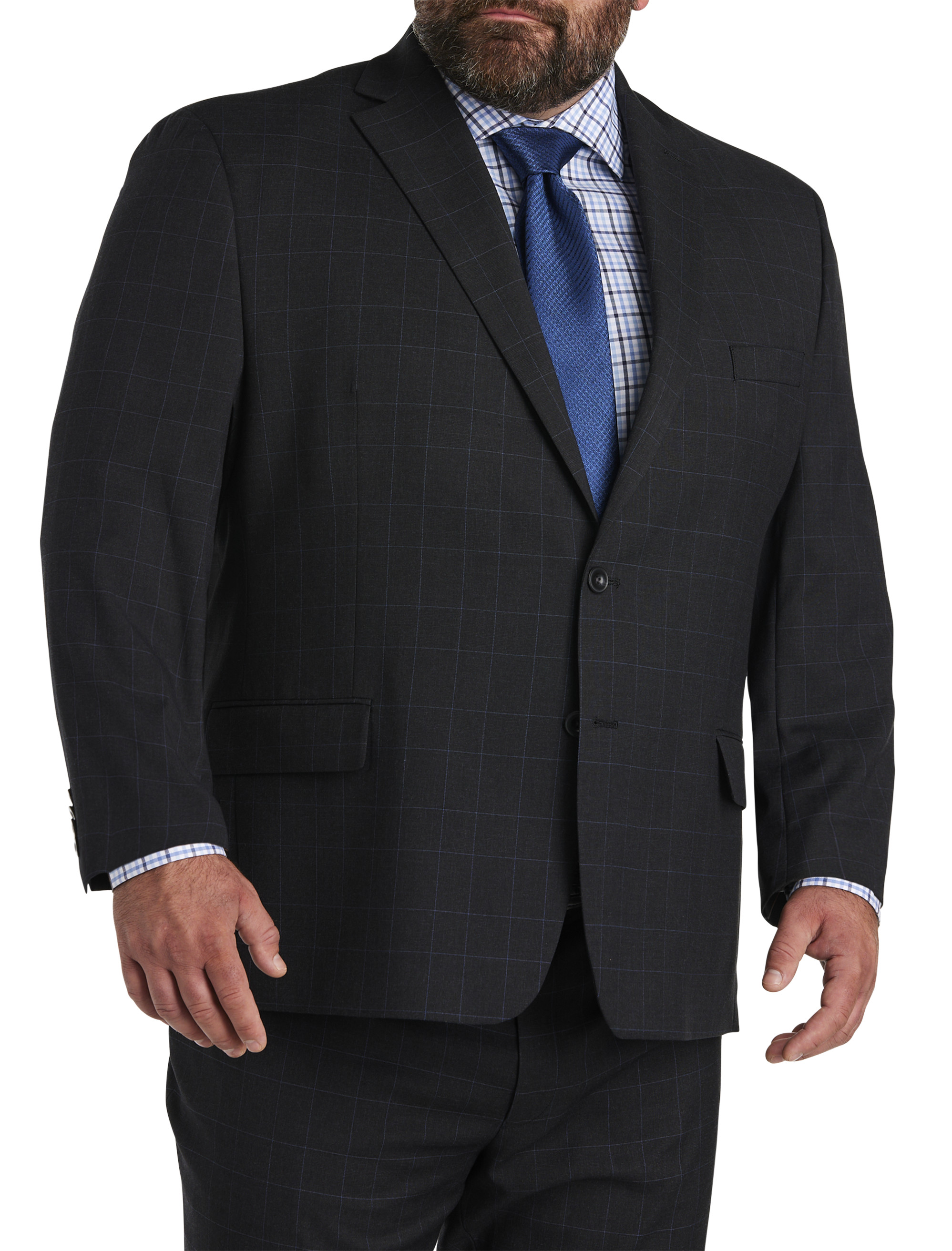 Big + Tall | Michael Kors Windowpane Suit Jacket - Executive Cut | DXL
