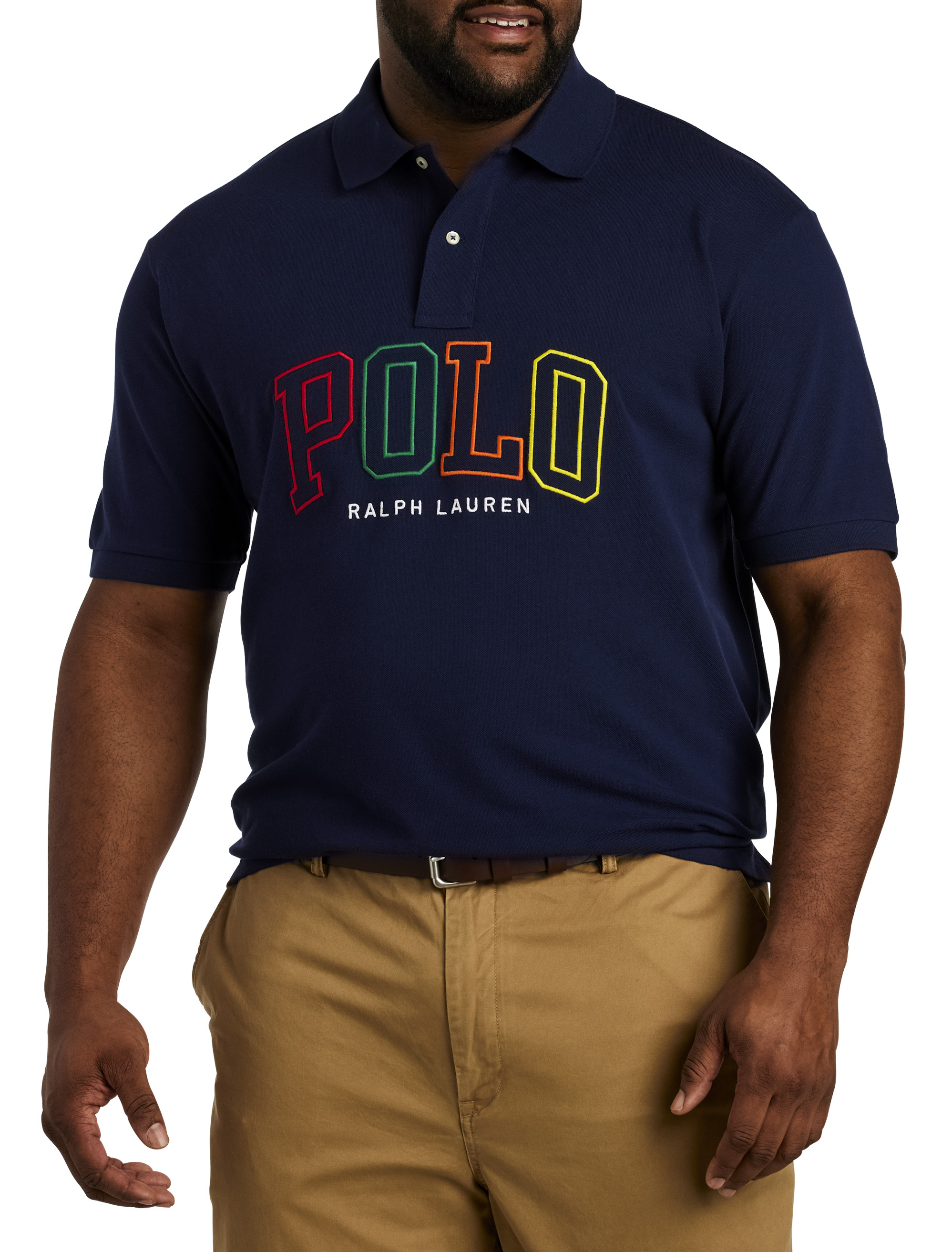 Big + Tall, Polo Ralph Lauren Logo Mesh Polo Shirt