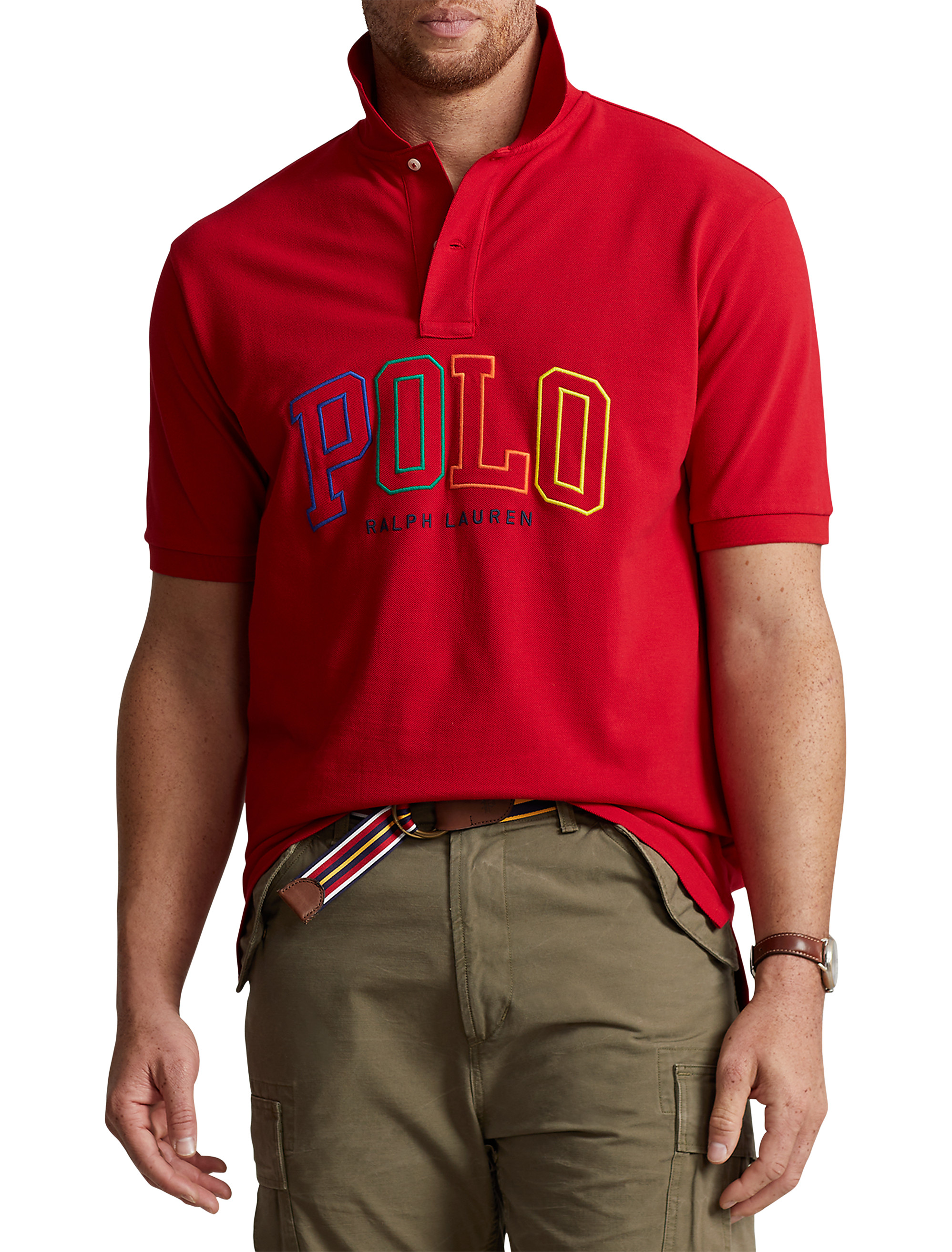 Logo Mesh Polo Shirt