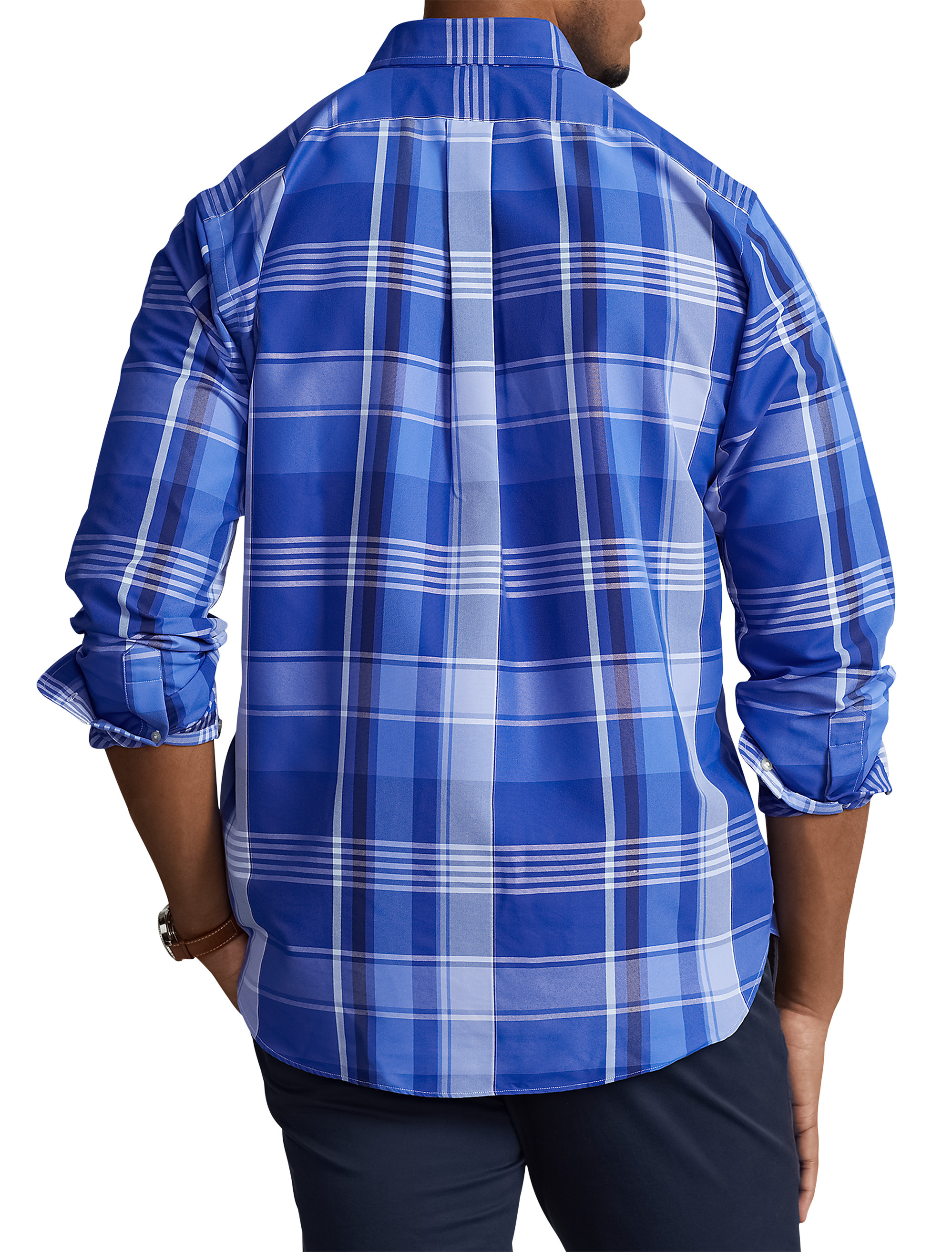 PRL PERF PLAID LS BLUE MULTI