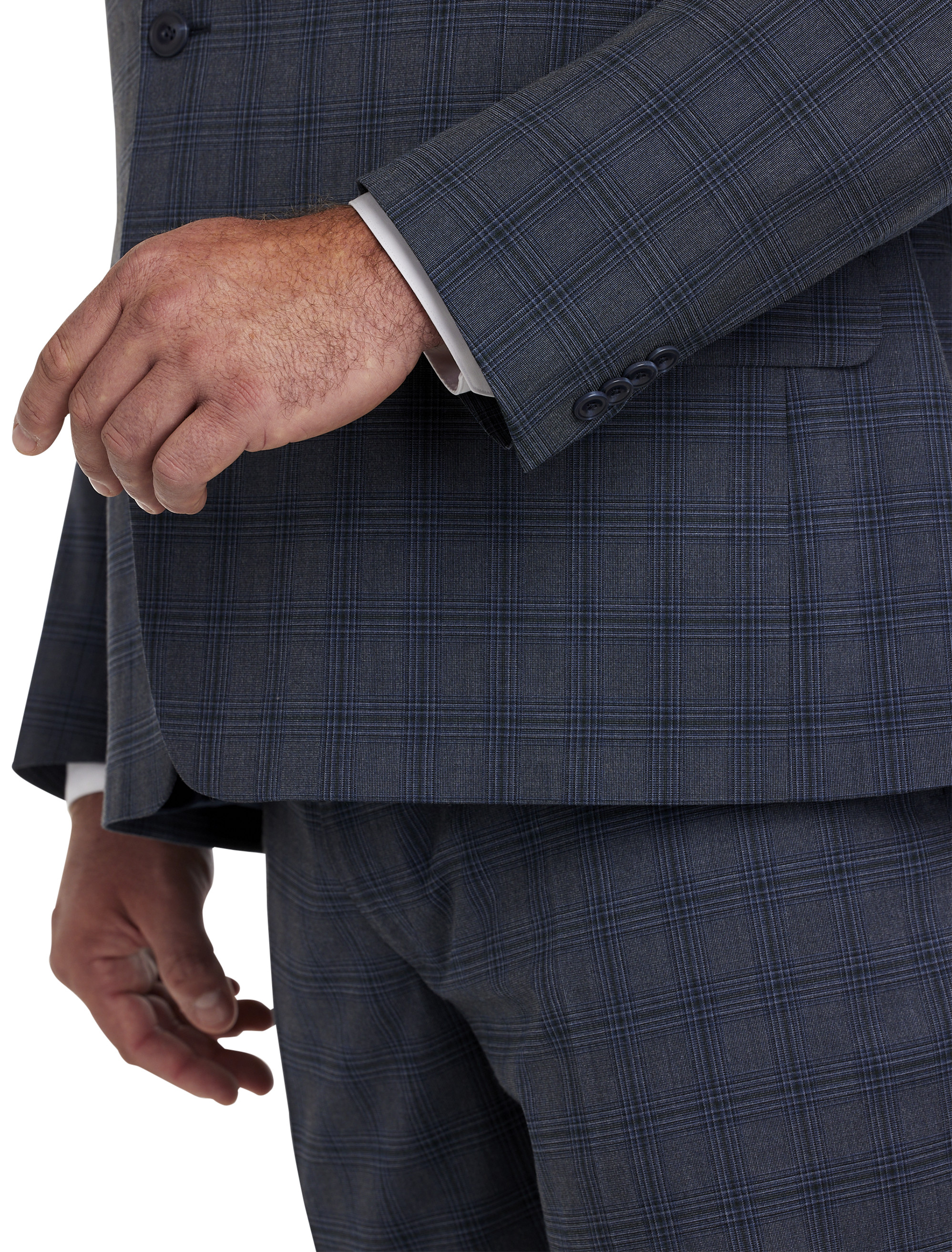 Big + Tall | Michael Kors Open Plaid Suit Jacket | DXL