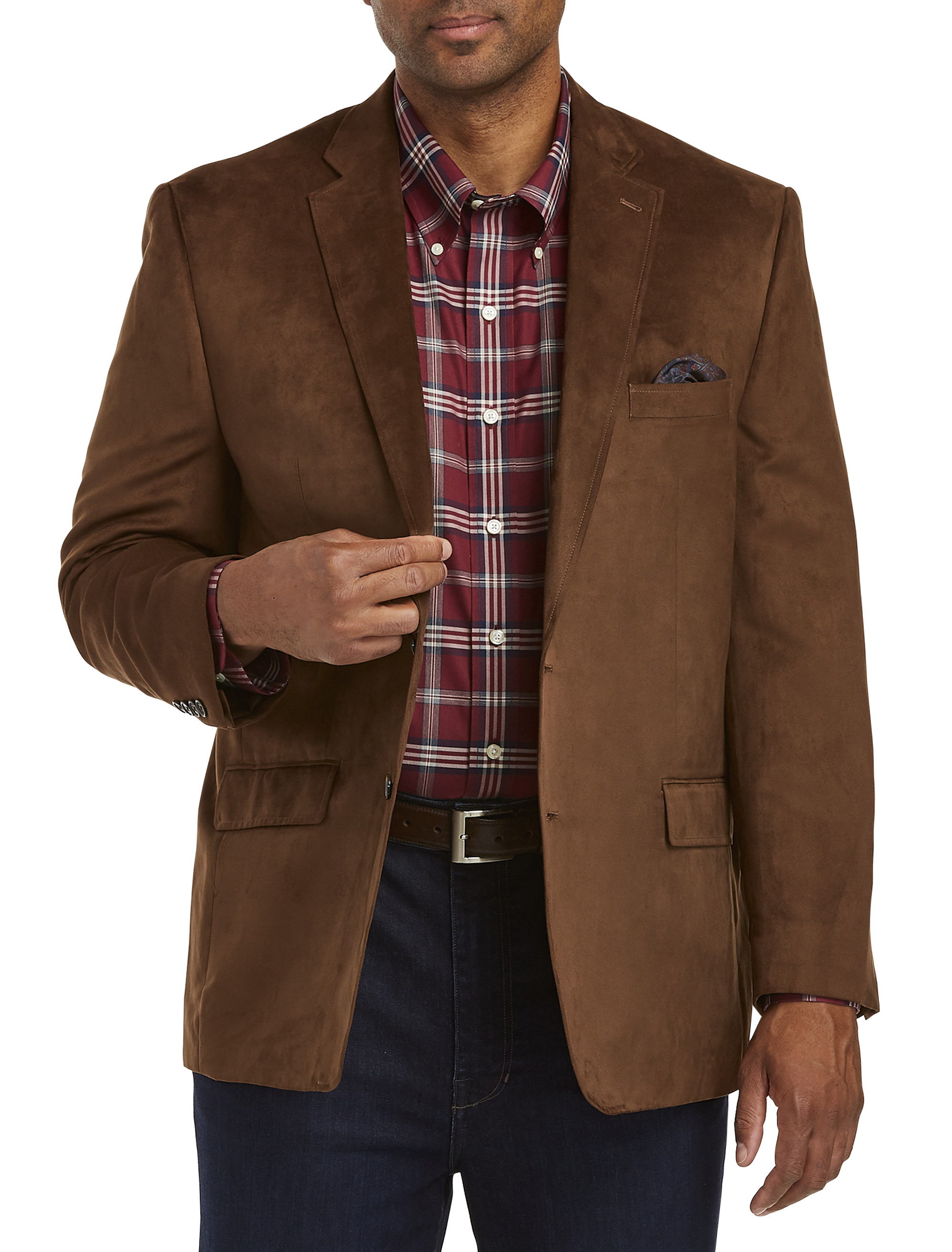 Men's Chaps Classic-Fit Faux-Suede Stretch Sport Coat, 51% OFF