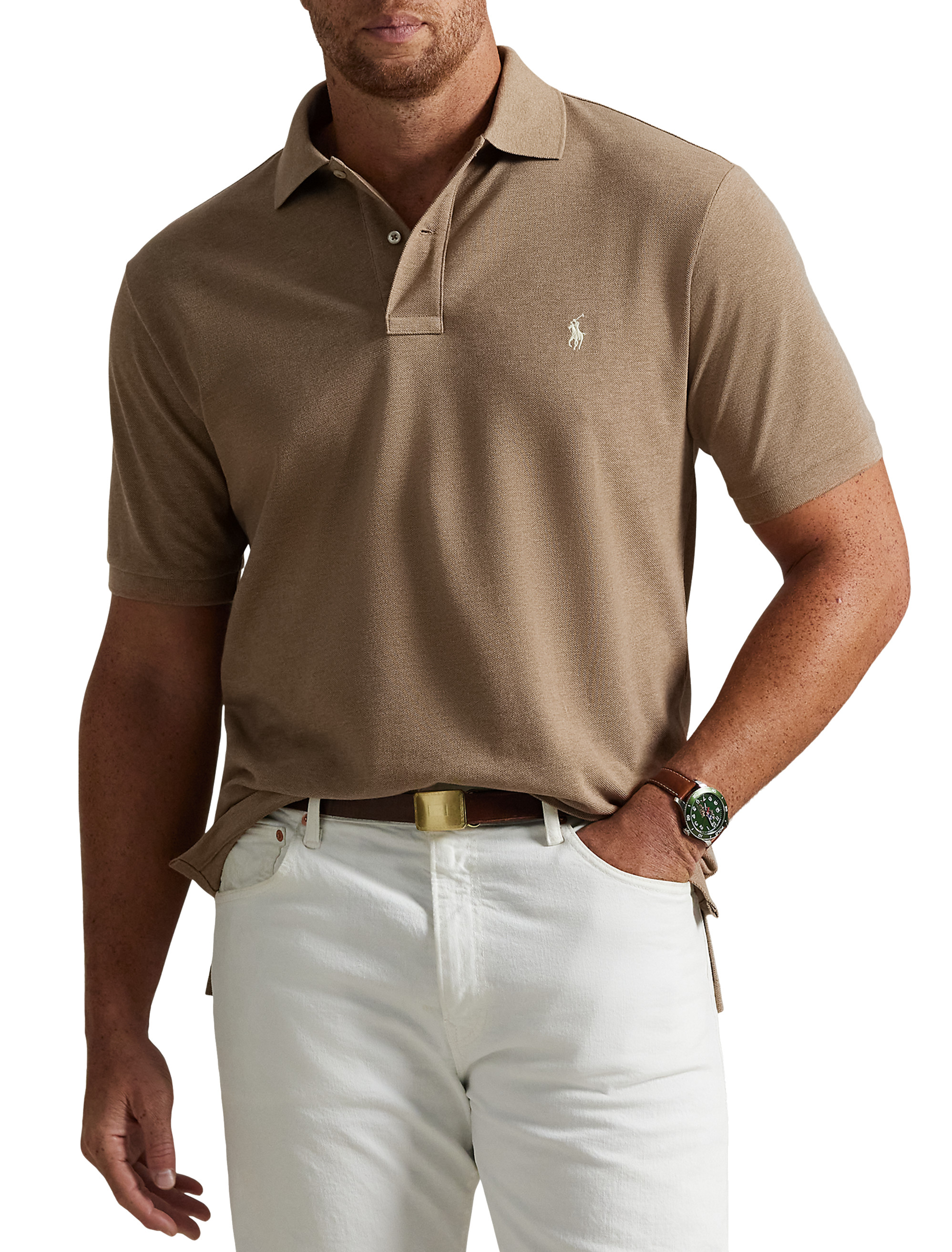 Big + Tall | Polo Ralph Lauren Mesh Polo Shirt | DXL