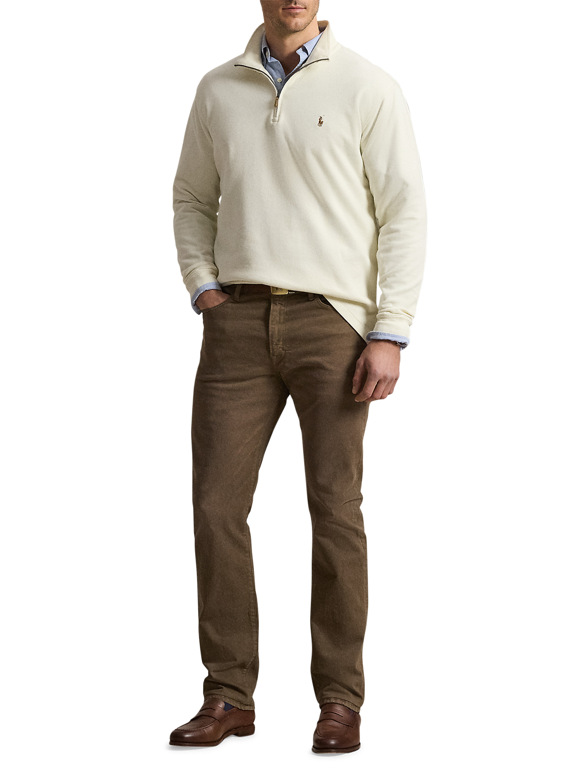 Big + Tall | Polo Ralph Lauren Estate Rib Half-Zip Pullover | DXL