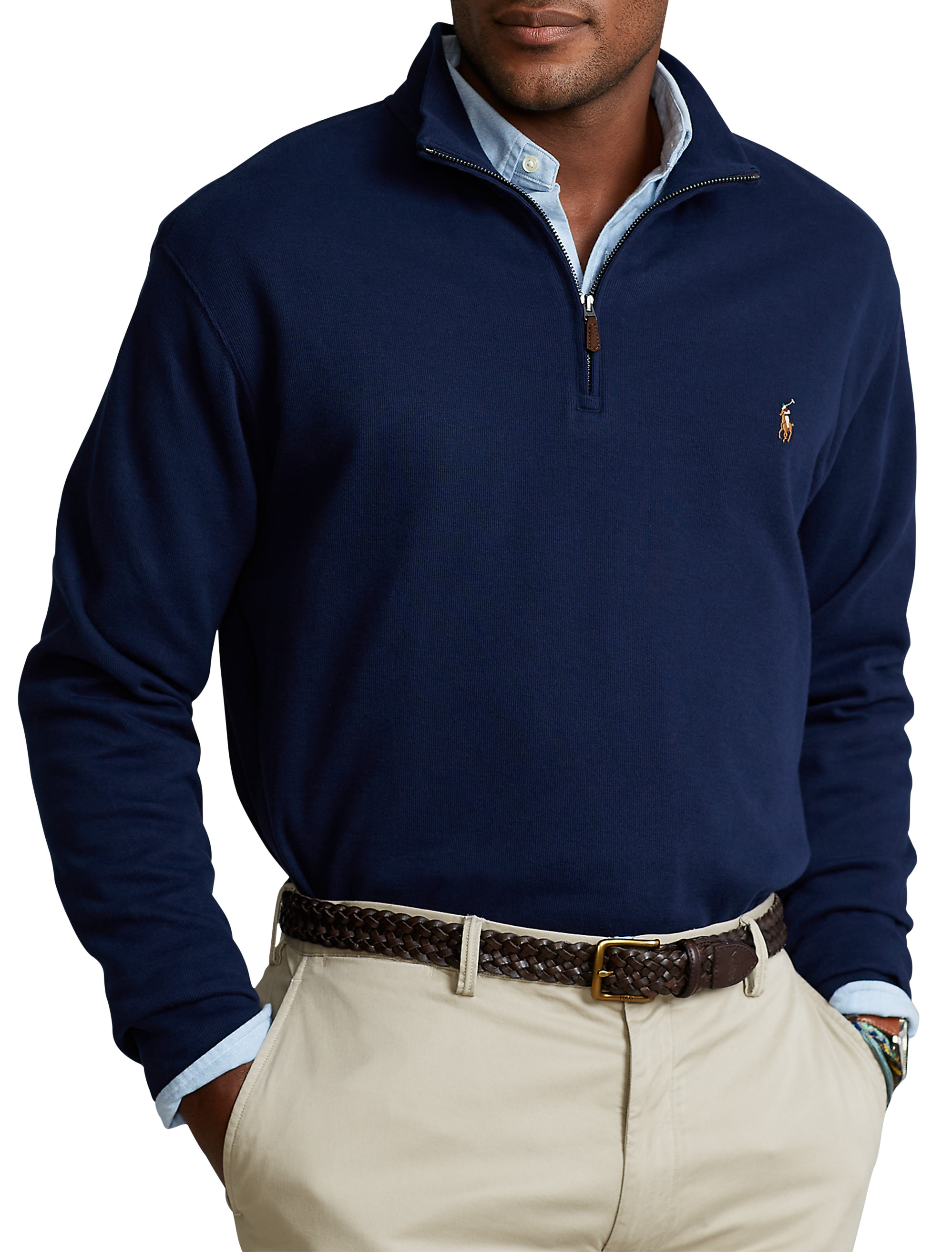 Big + Tall | Polo Ralph Lauren Estate Rib Half-Zip Pullover | DXL