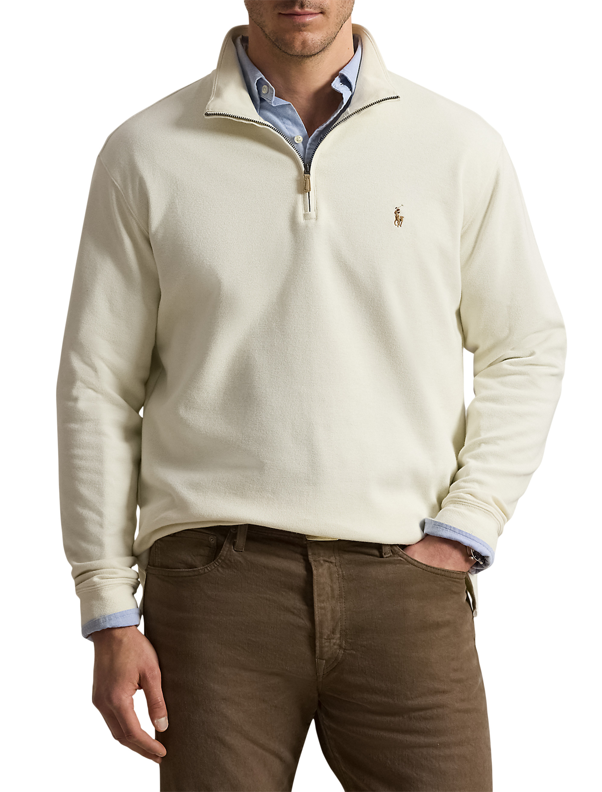 Big + Tall | Polo Ralph Lauren Estate Rib Half-Zip Pullover | DXL