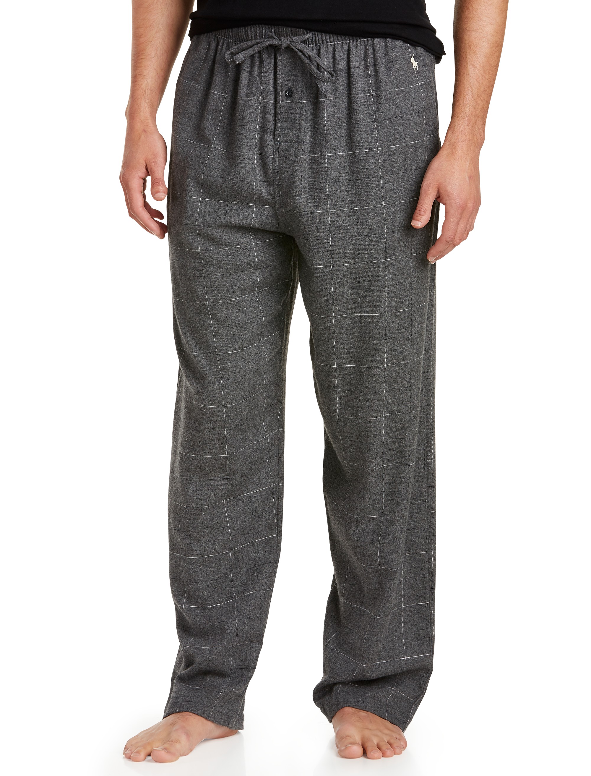 Windowpane Plaid Flannel Pants