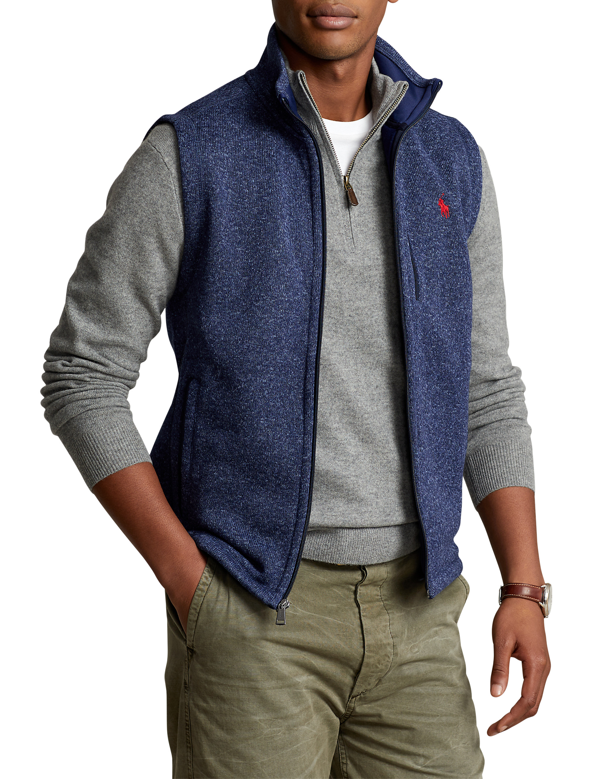 Polo sweater vest big best sale and tall