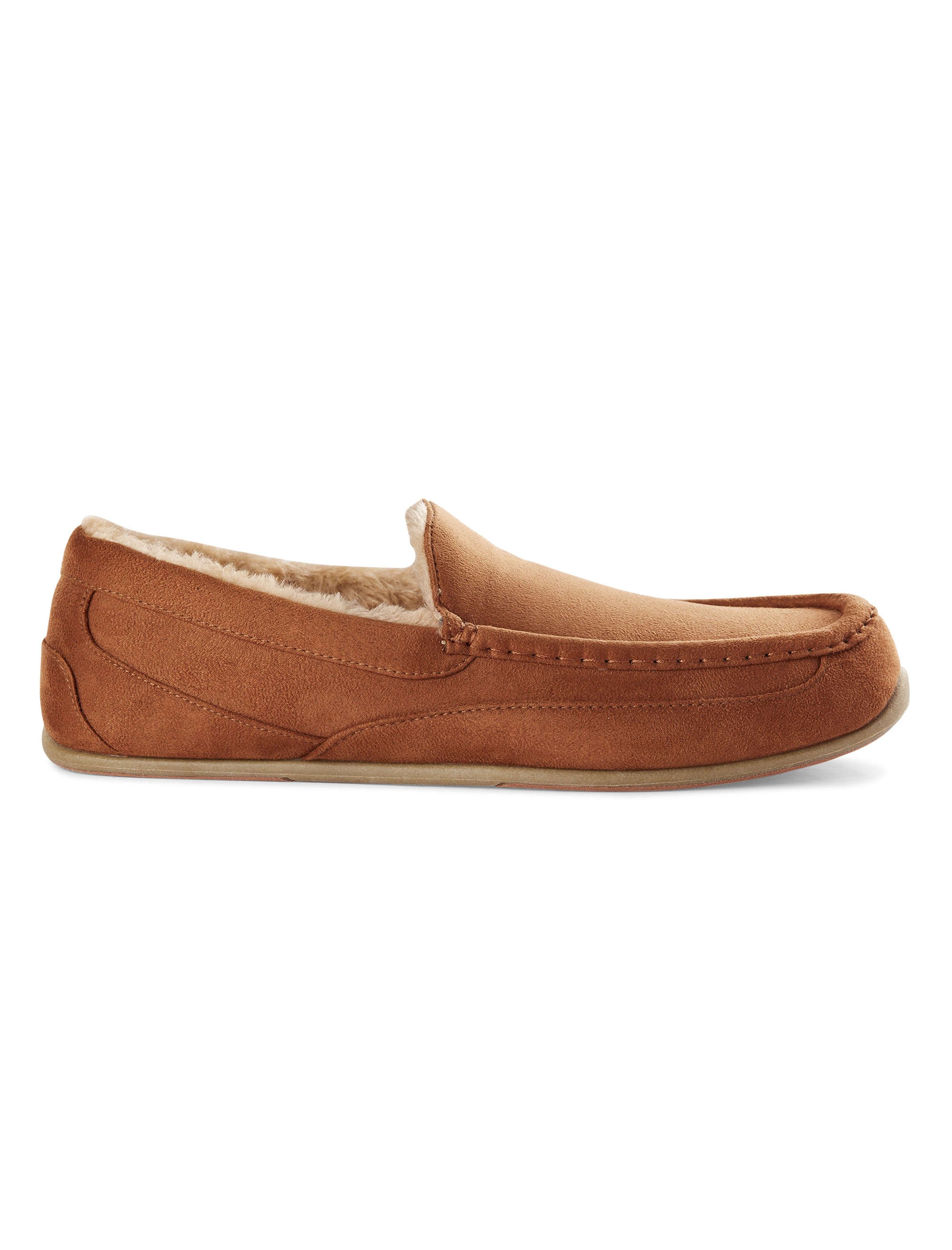 Spun Microsuede Moccasin Slippers