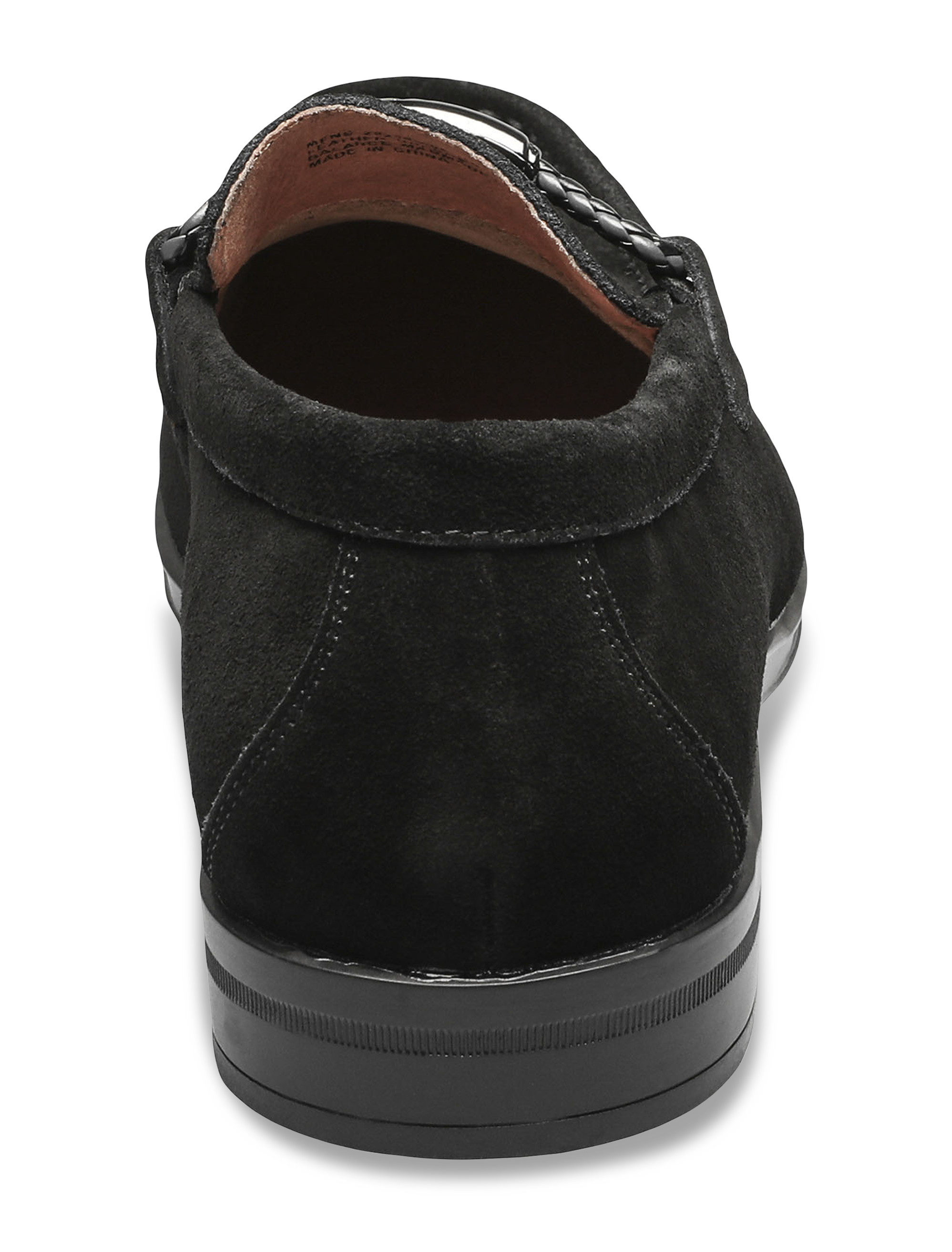 Stacy Adams Neville Men\'s Loafers Size 10.5 M Black Suede Slip-On Bit Shoes Big + Tall | Stacy Adams Neville Moc Toe Bit Slip-On Loafers  main image 2