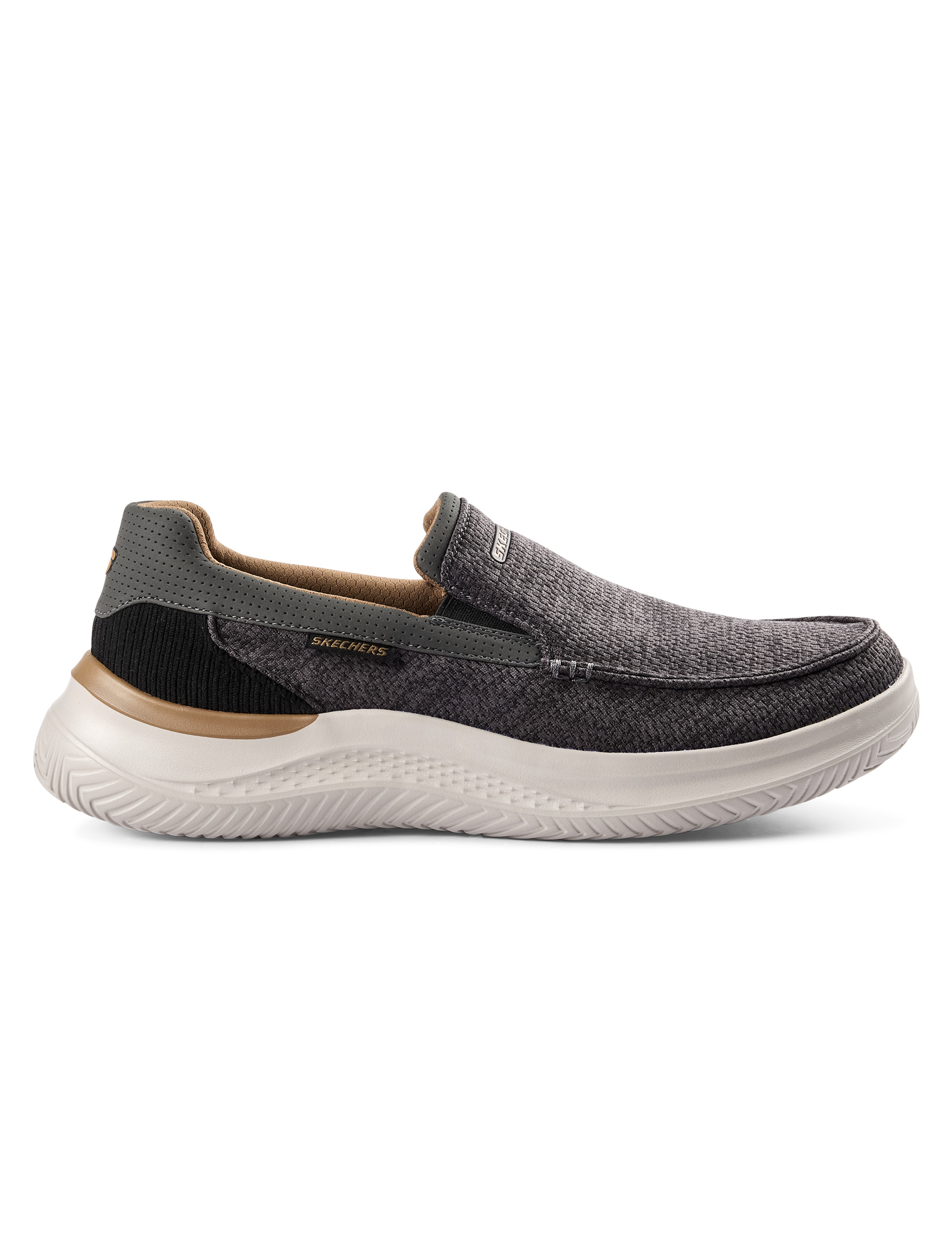 Big & Tall Men's Hasting Mesh Slip-On Shoes - Grey Black - Size 14 EW
