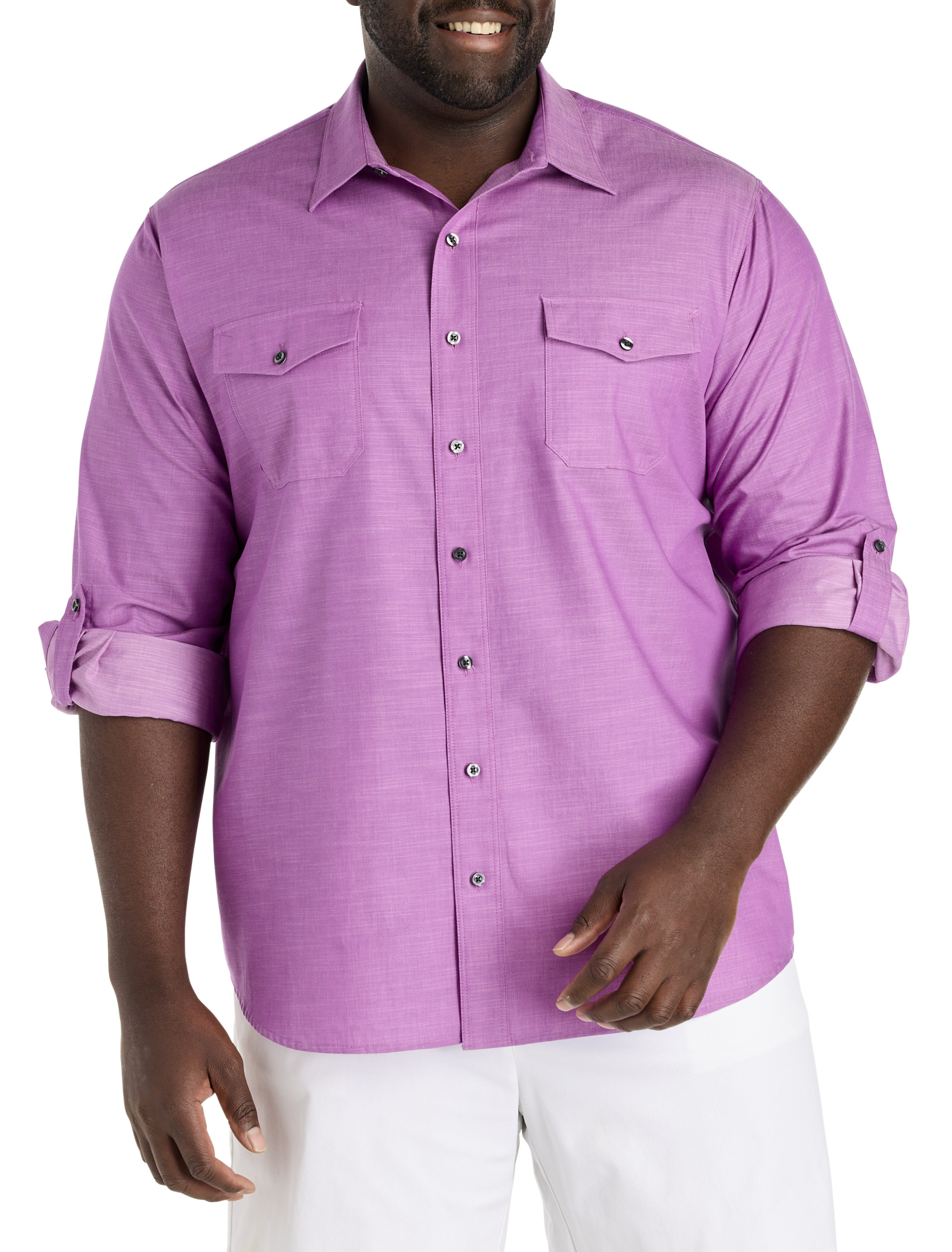 Big + Tall | Synrgy Slub Officer Sport Shirt | DXL