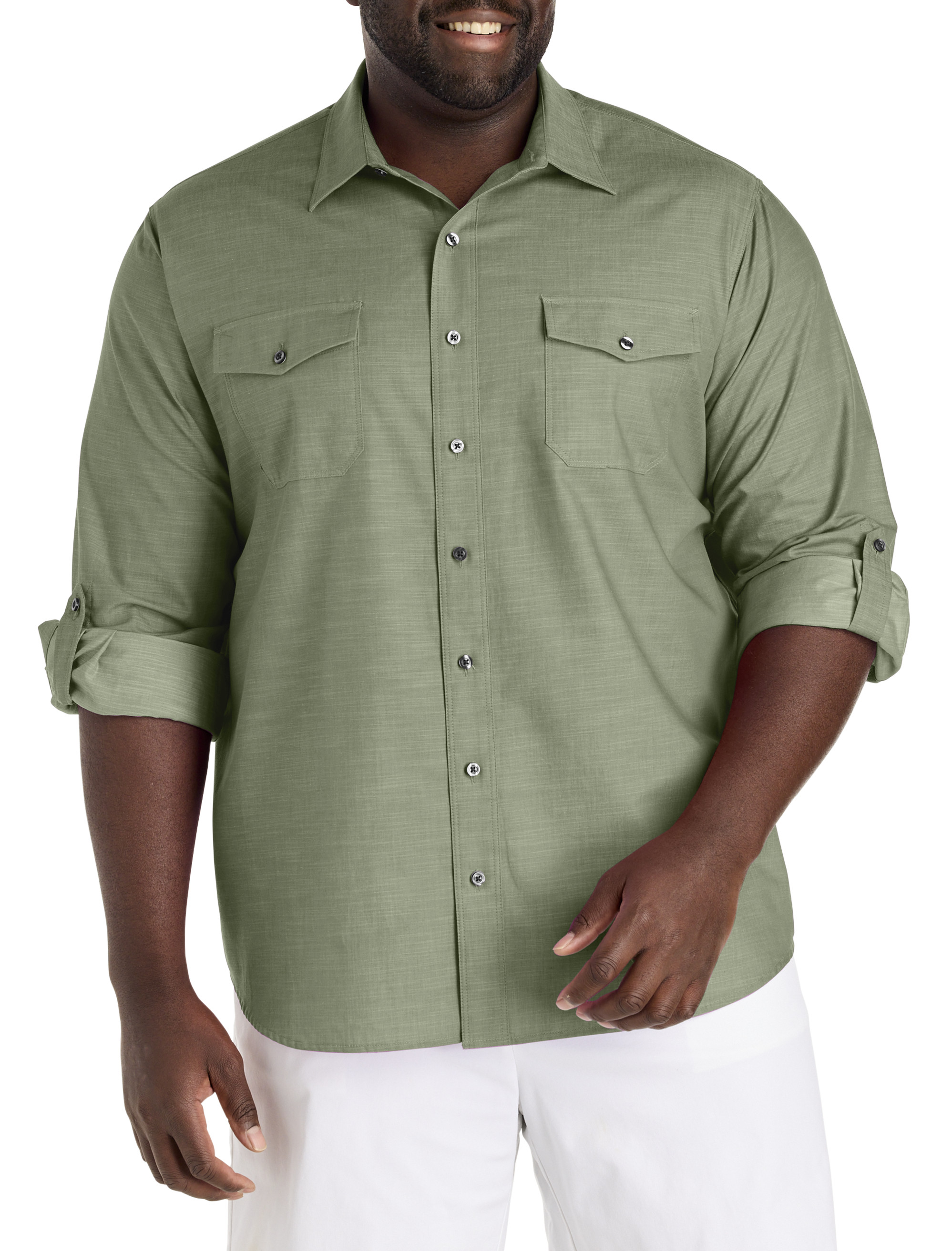 slim fit dress slacks Leaf Clover St. Patrick's Day-Men's Golf Hawaiian Shirts Button Down 3XL main image 1