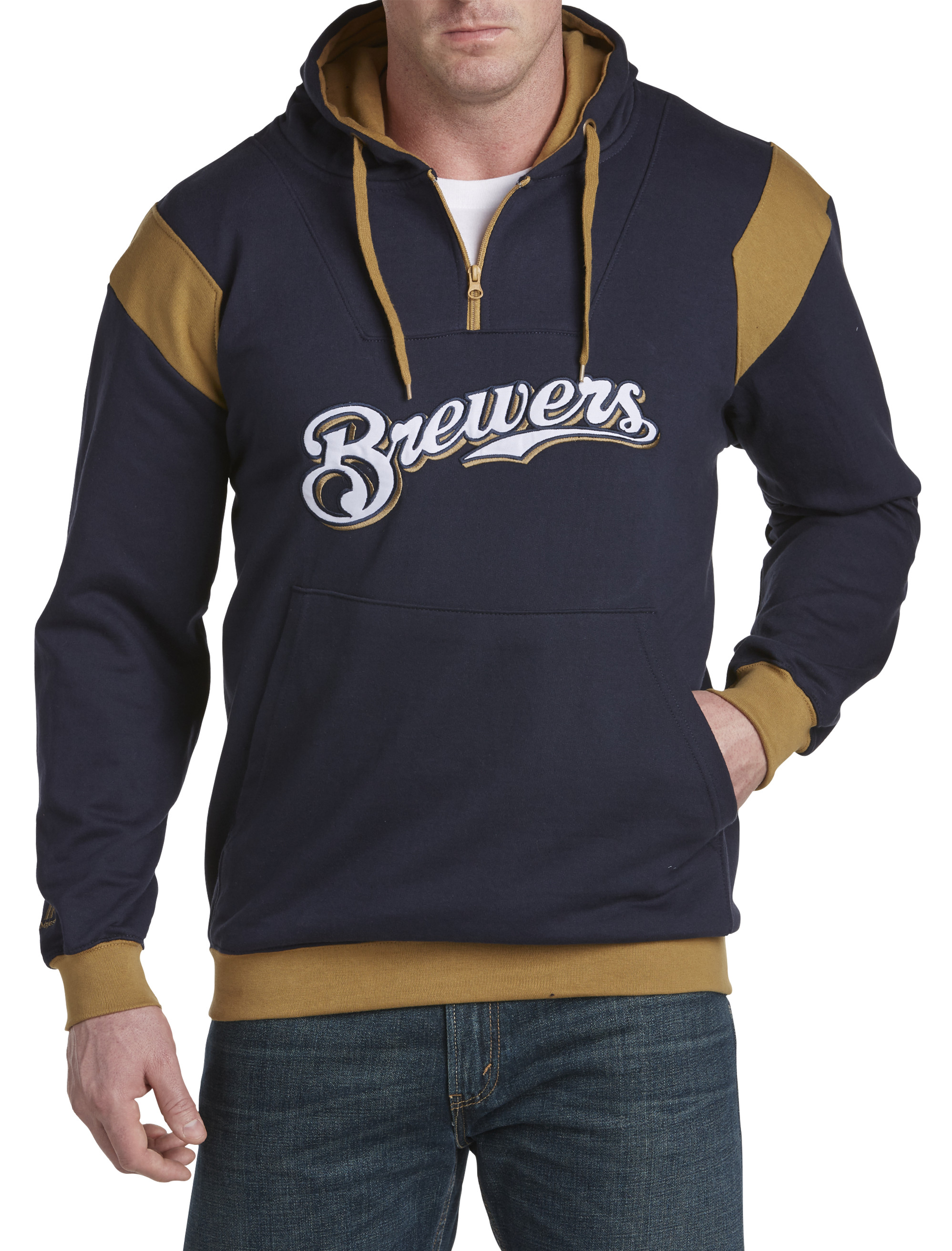 MLB Big & Tall Quarter-zip Hoodie in Red for Men