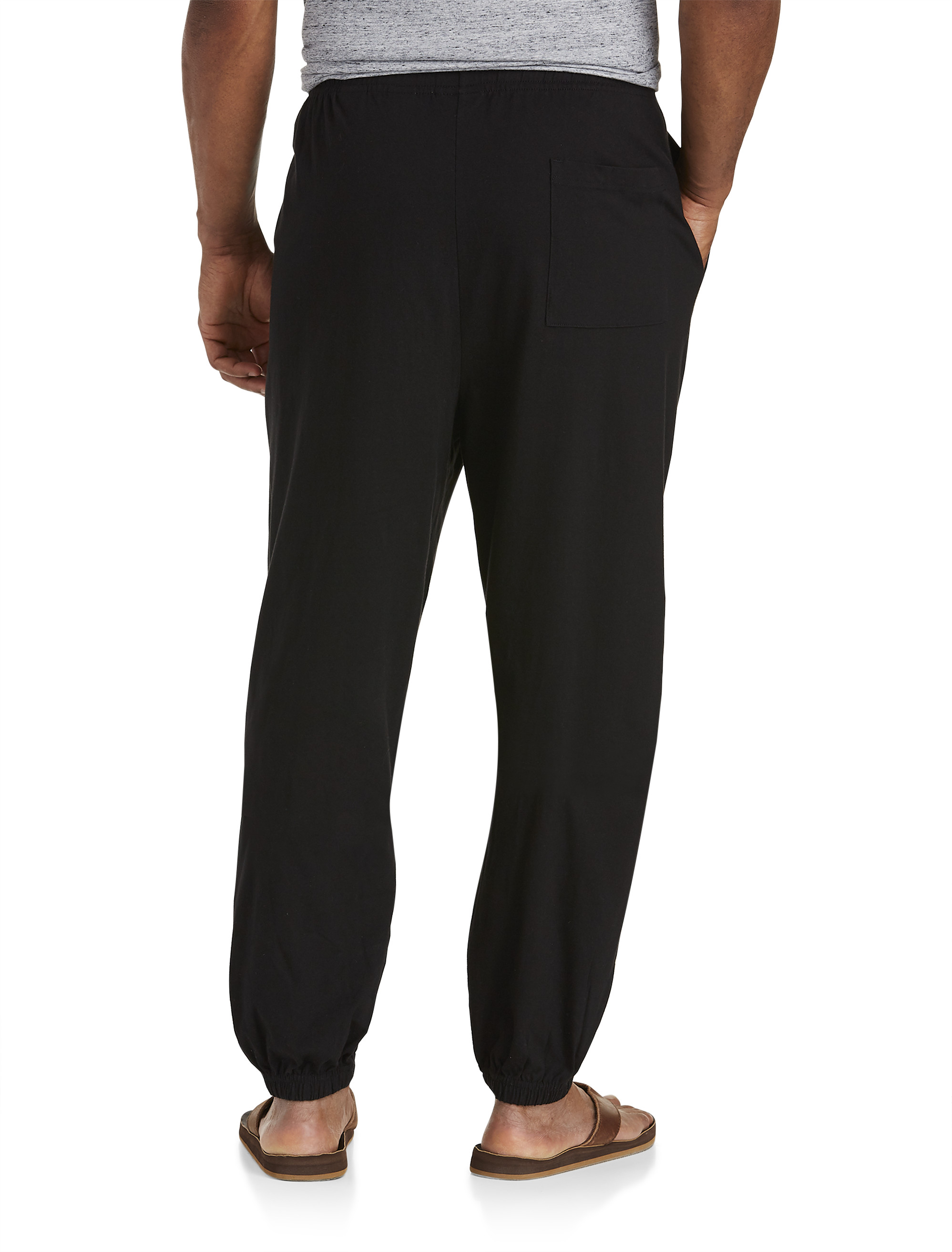 Big + Tall | Harbor Bay Cinched-Hem Jersey Pants | DXL