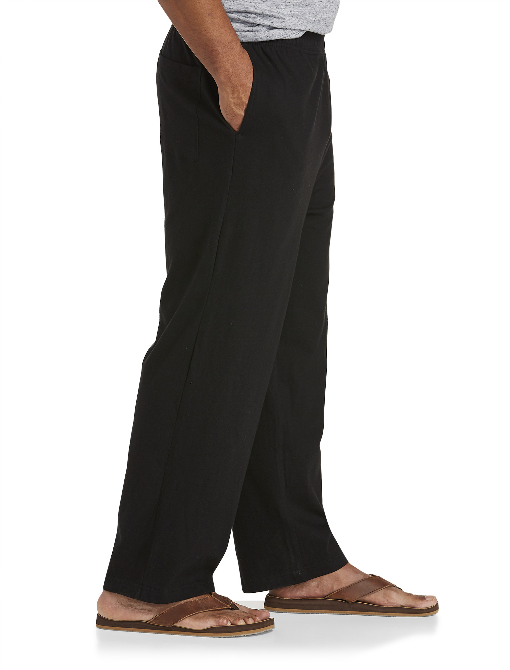 Big + Tall | Harbor Bay Open-Hemmed Jersey Pants | DXL