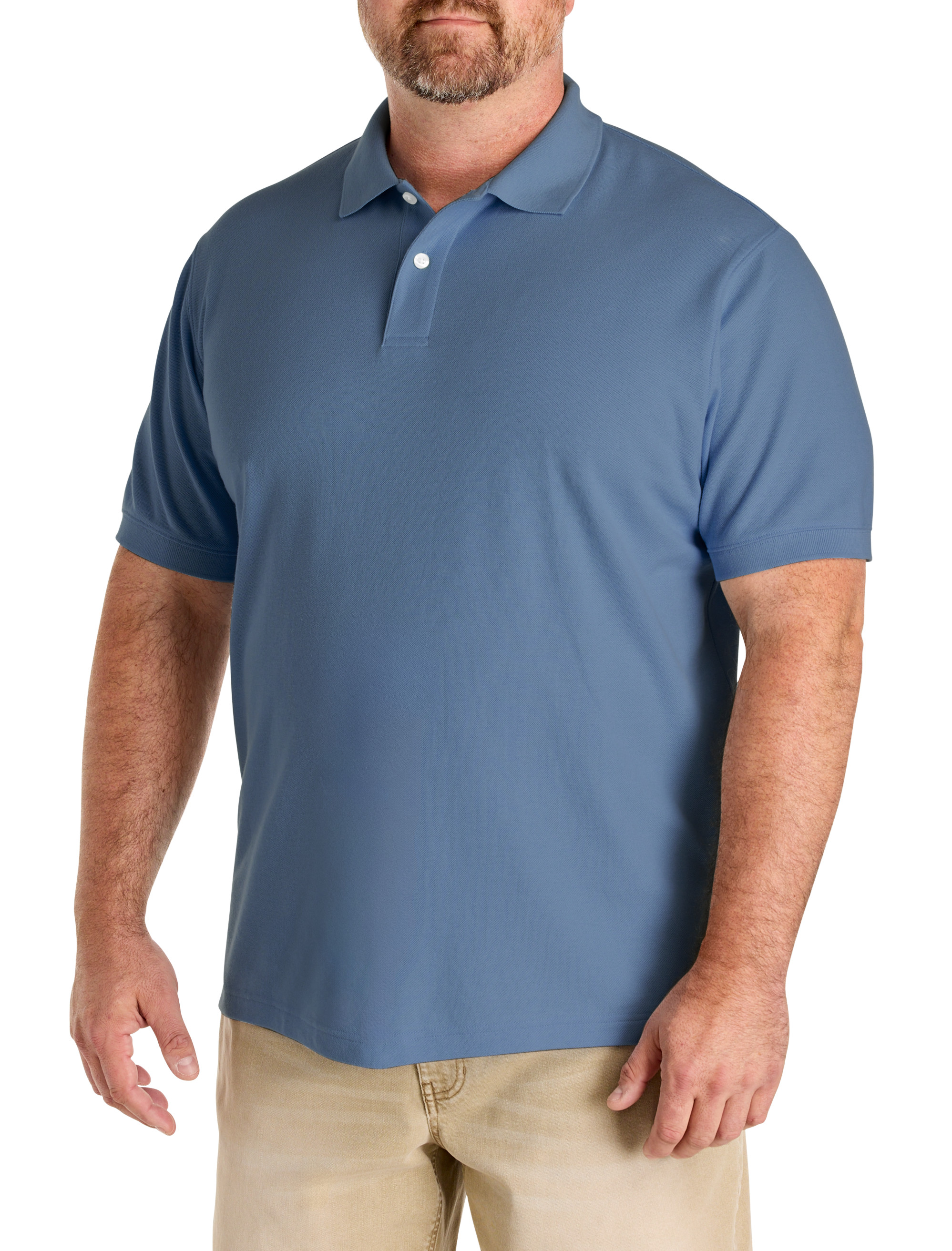 Men's Light Blue Polo Shirts | DXL