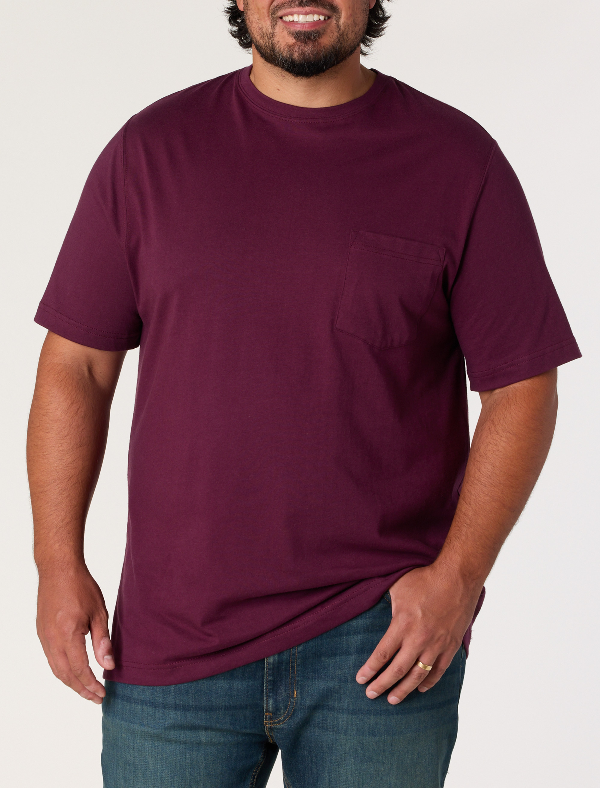 Big + Tall | Harbor Bay Moisture-Wicking Jersey Pocket T-Shirt | DXL