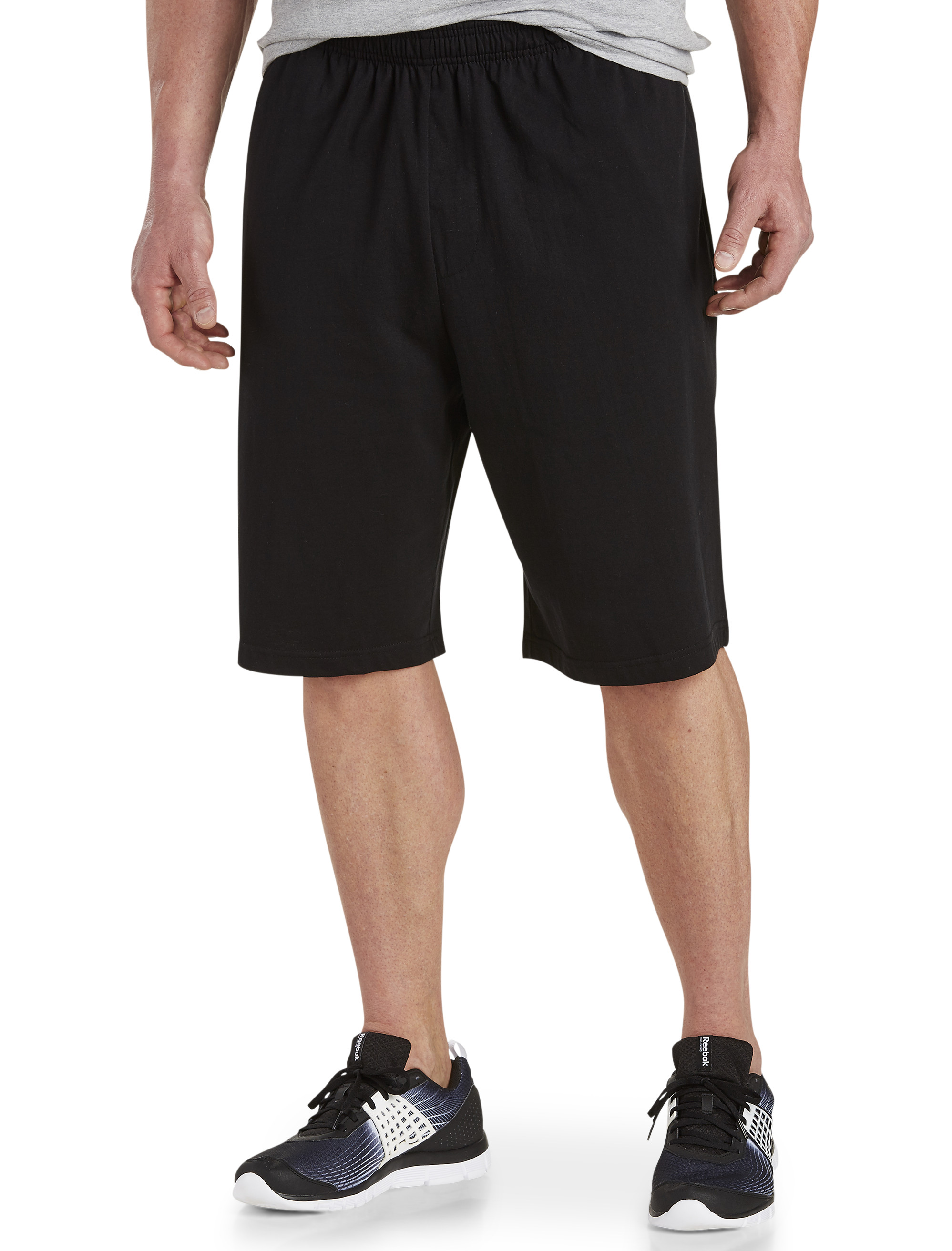 Mens long hot sale gym shorts