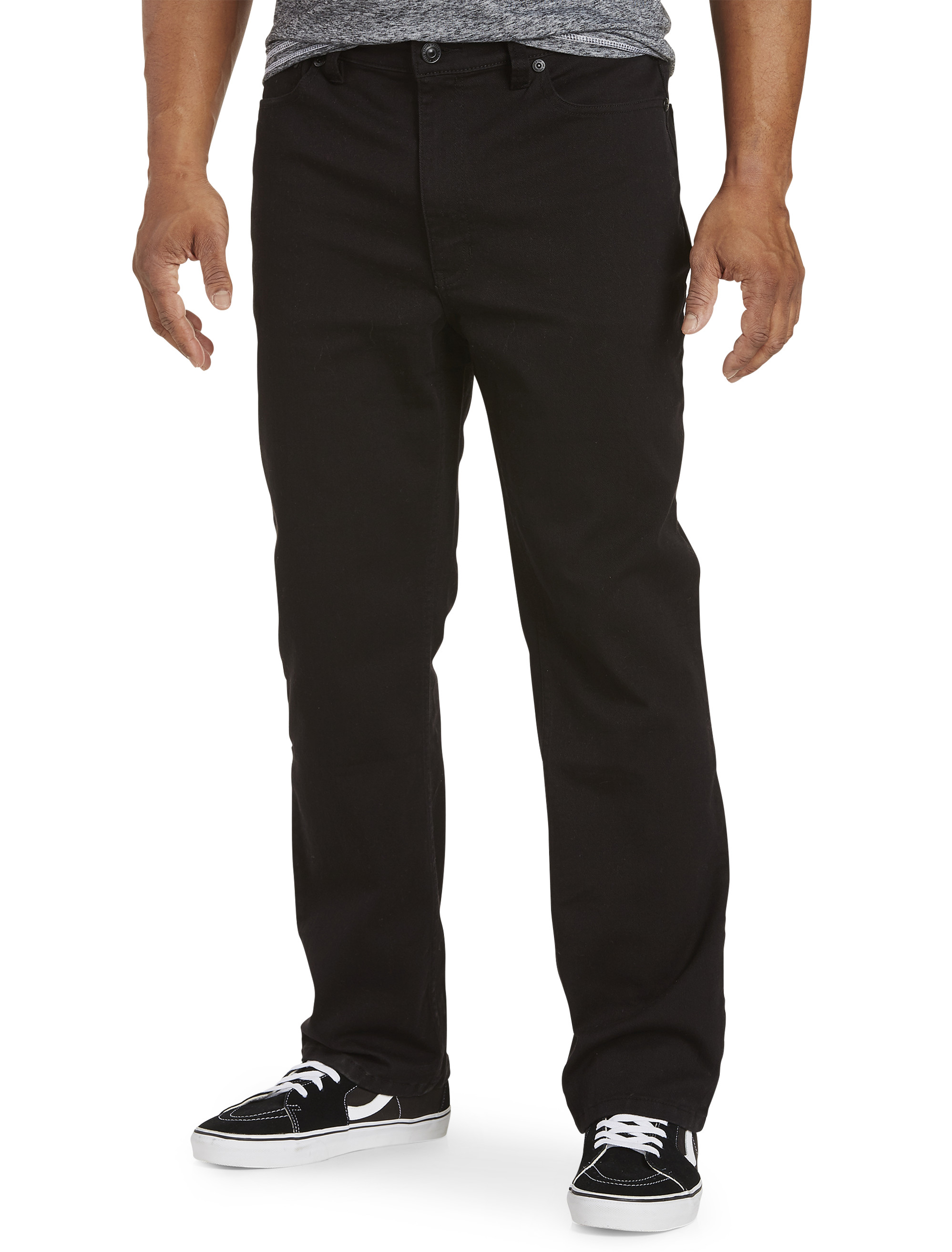 True Nation by DXL Men's Big and Tall Twill Joggers Black 1XL at   Men's Clothing store