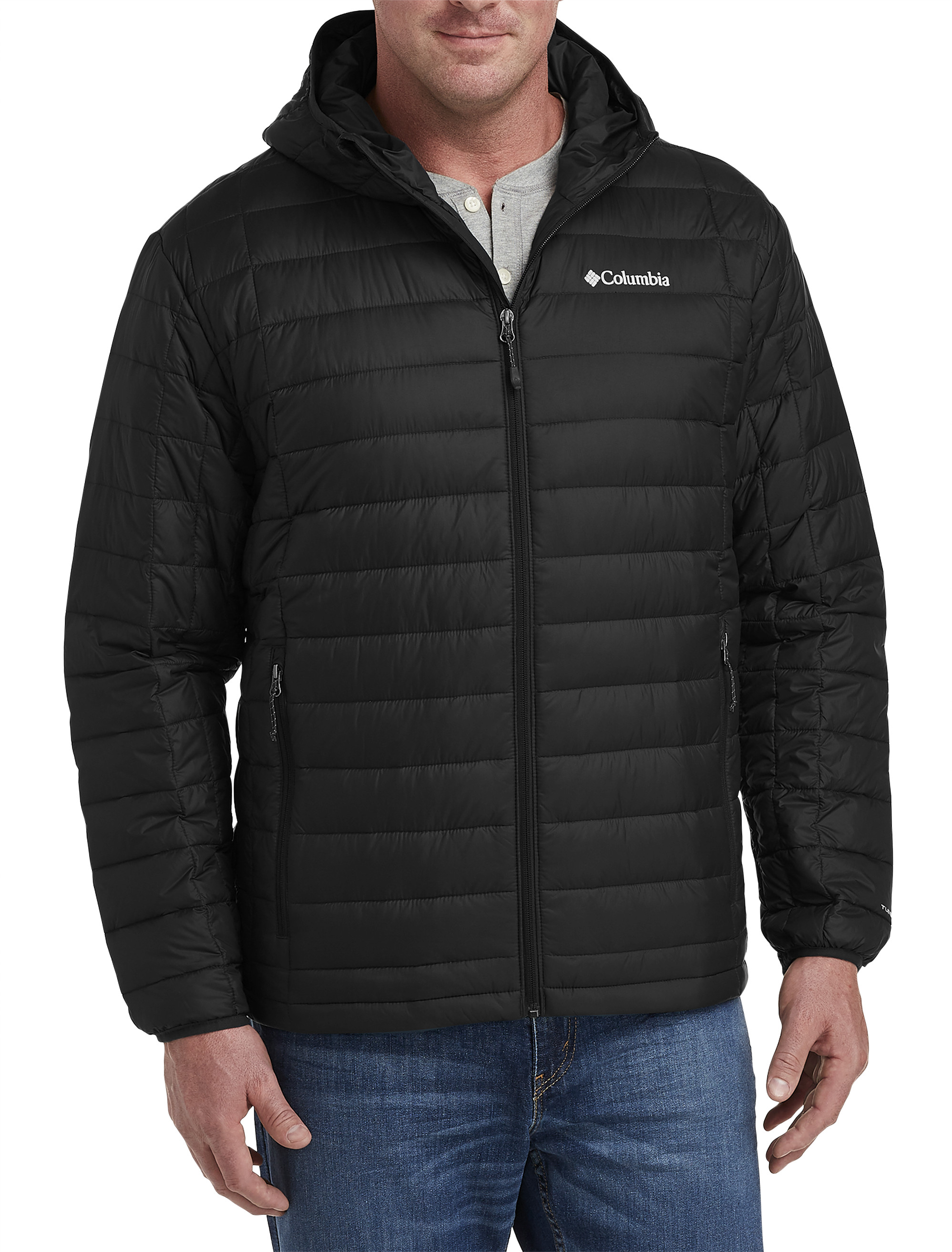 Medium-Weight Tall Puffer Jacket for Men in Black S / Tall / Black