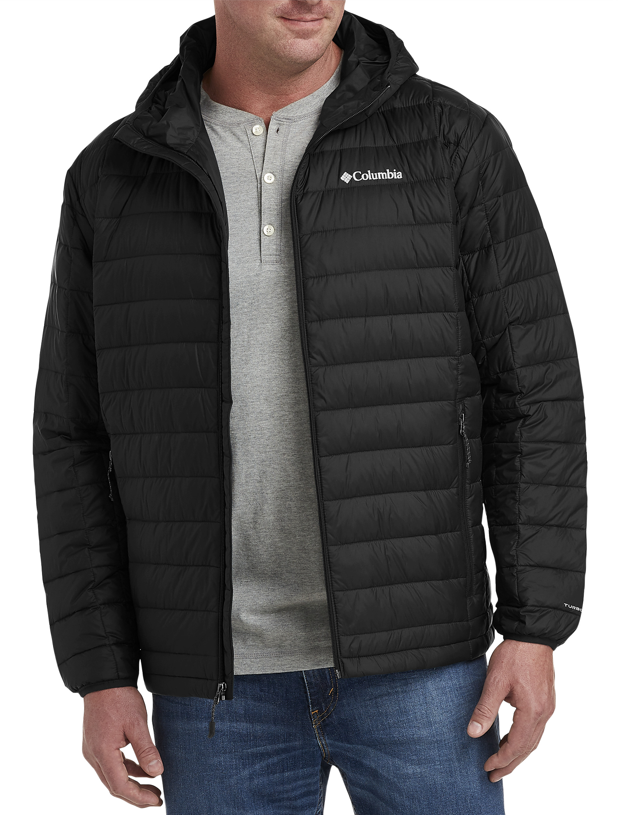 Medium-Weight Tall Puffer Jacket for Men in Black S / Tall / Black