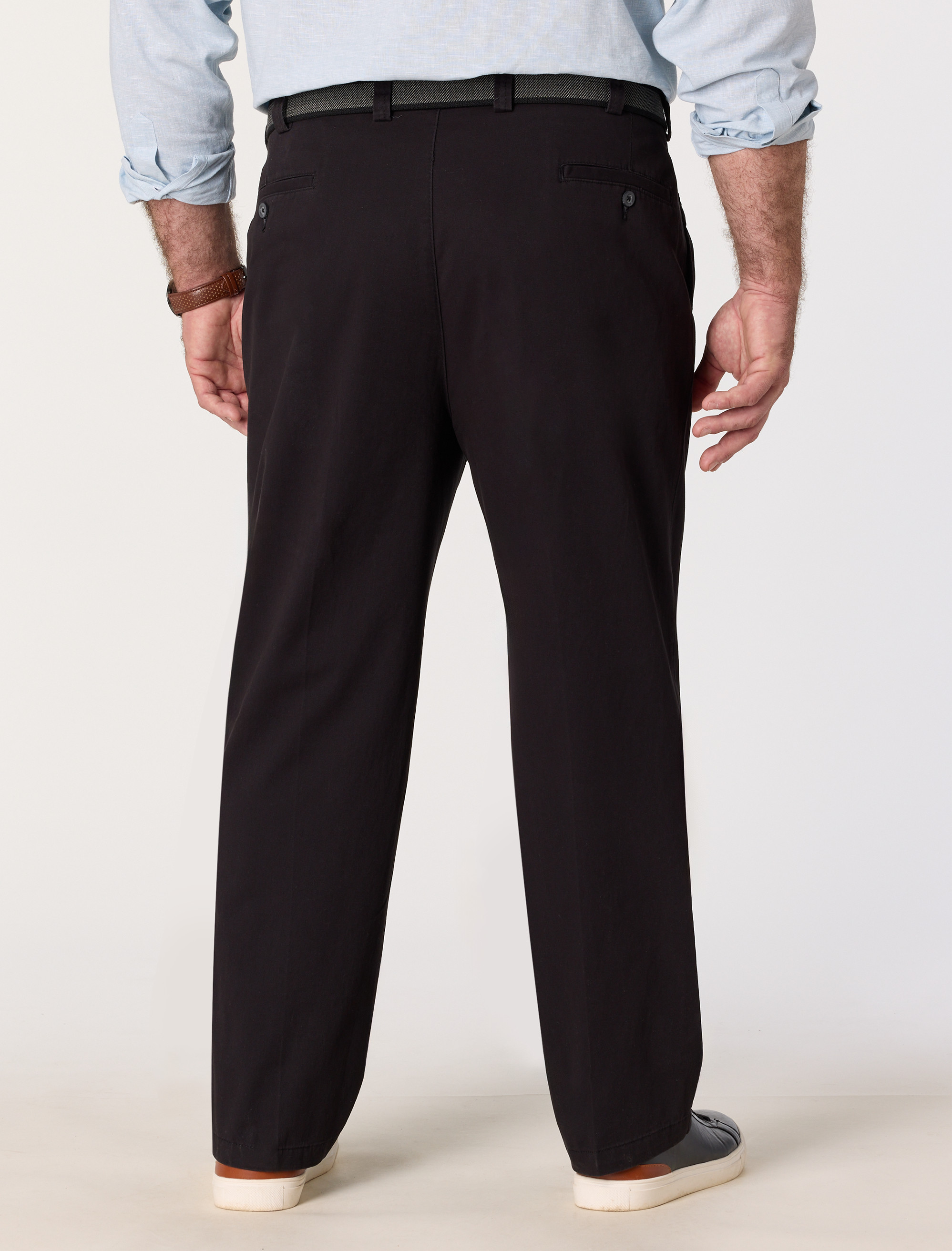 Big + Tall | Harbor Bay Waist-Relaxer Pleated Twill Pants | DXL