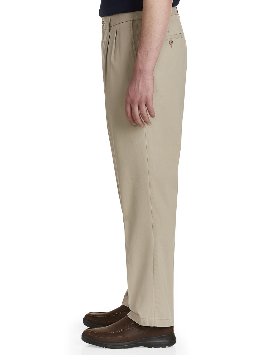 Big + Tall | Harbor Bay Waist-Relaxer Pleated Twill Pants | DXL Big + Tall | Harbor Bay Waist-Relaxer Pleated Twill Pants | DXL
