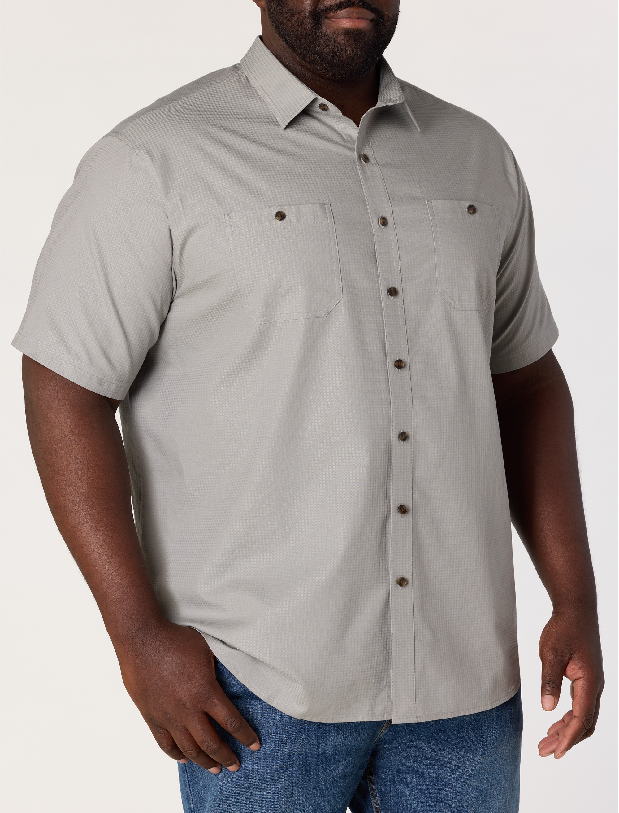 Textured Solid Sport Shirt - thumbnail 3