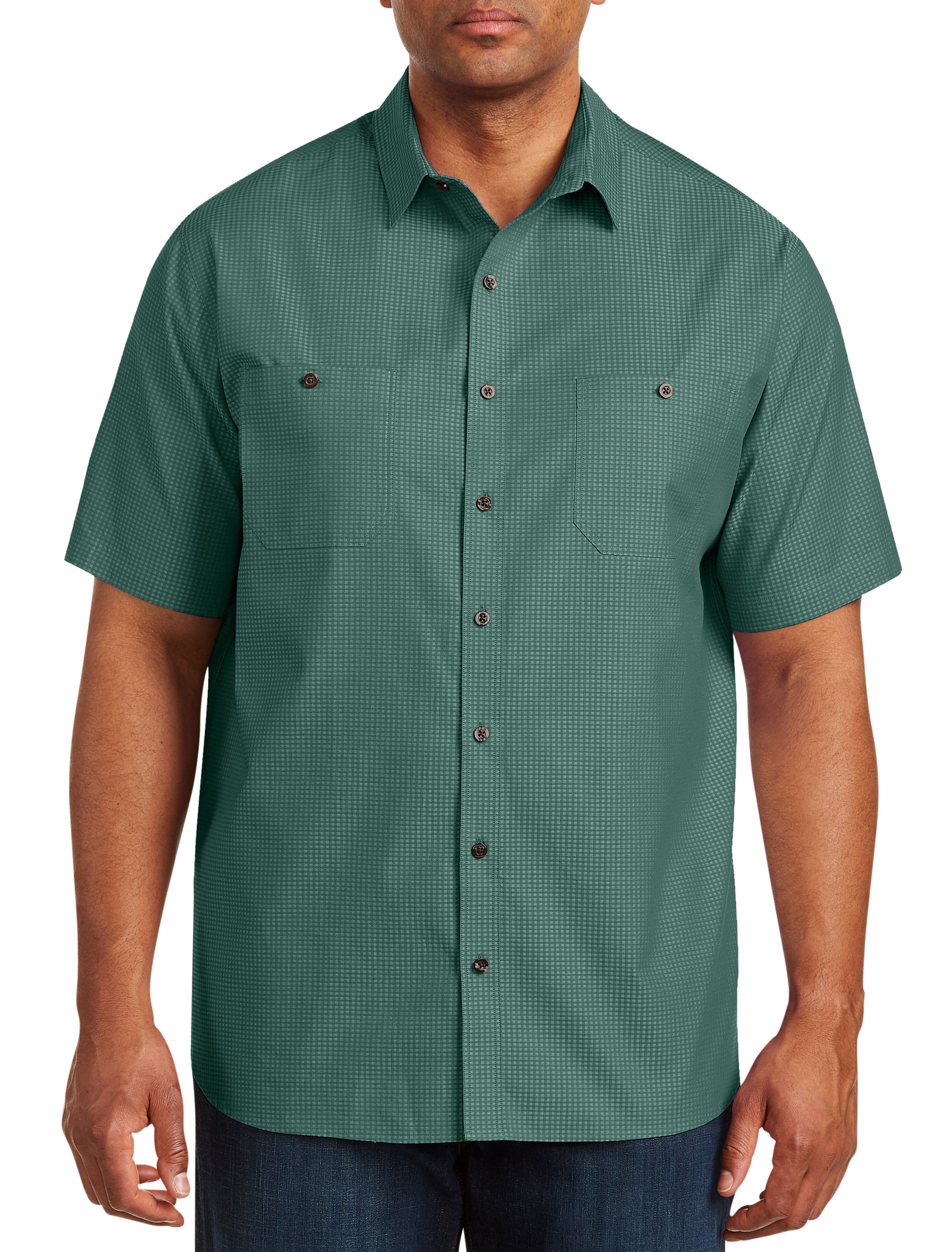 Men's Green Short Sleeve Shirts | DXL