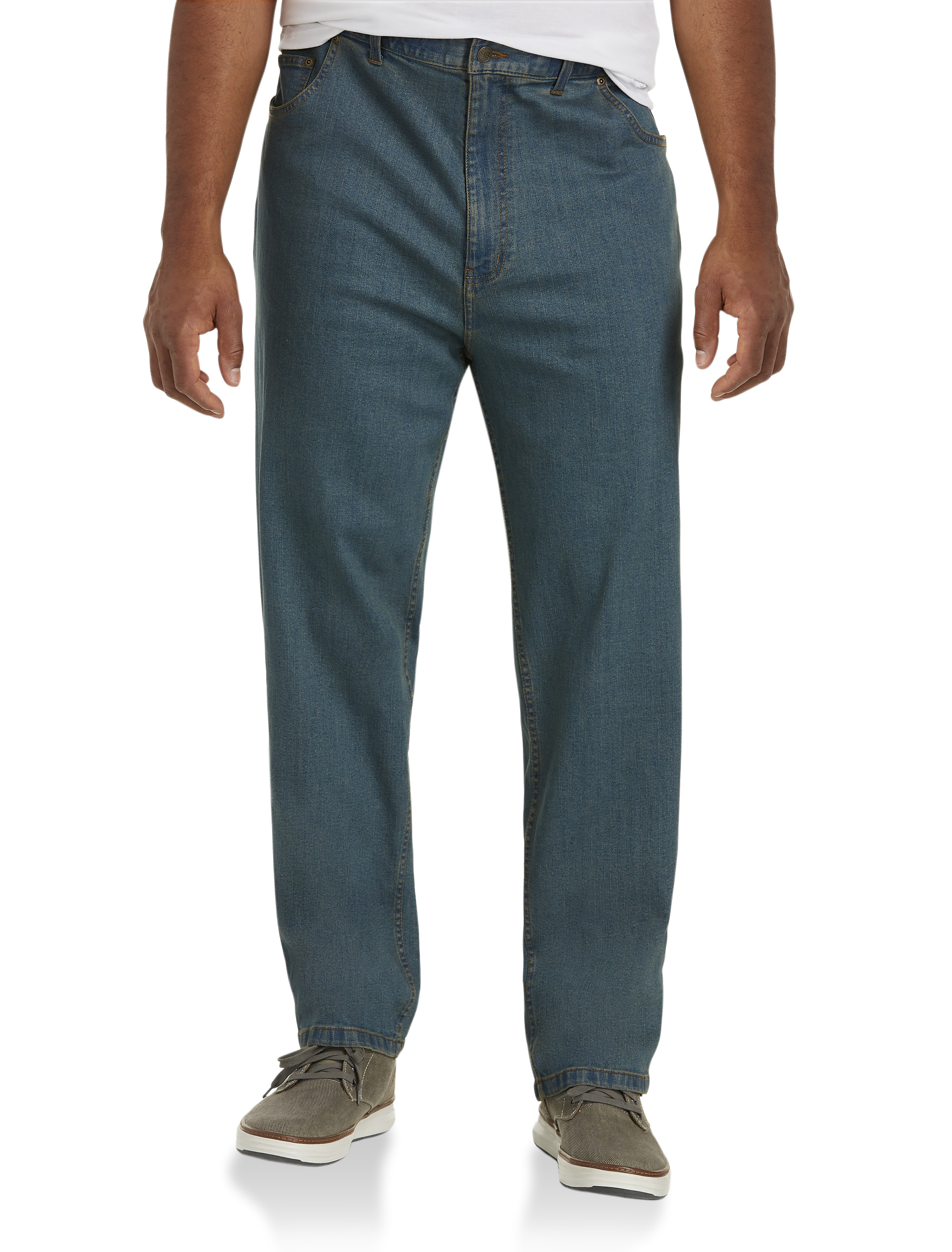 DXL Big and Tall Essentials Loose Fit Jeans, Light Wash, 44W x 28L at   Men's Clothing store