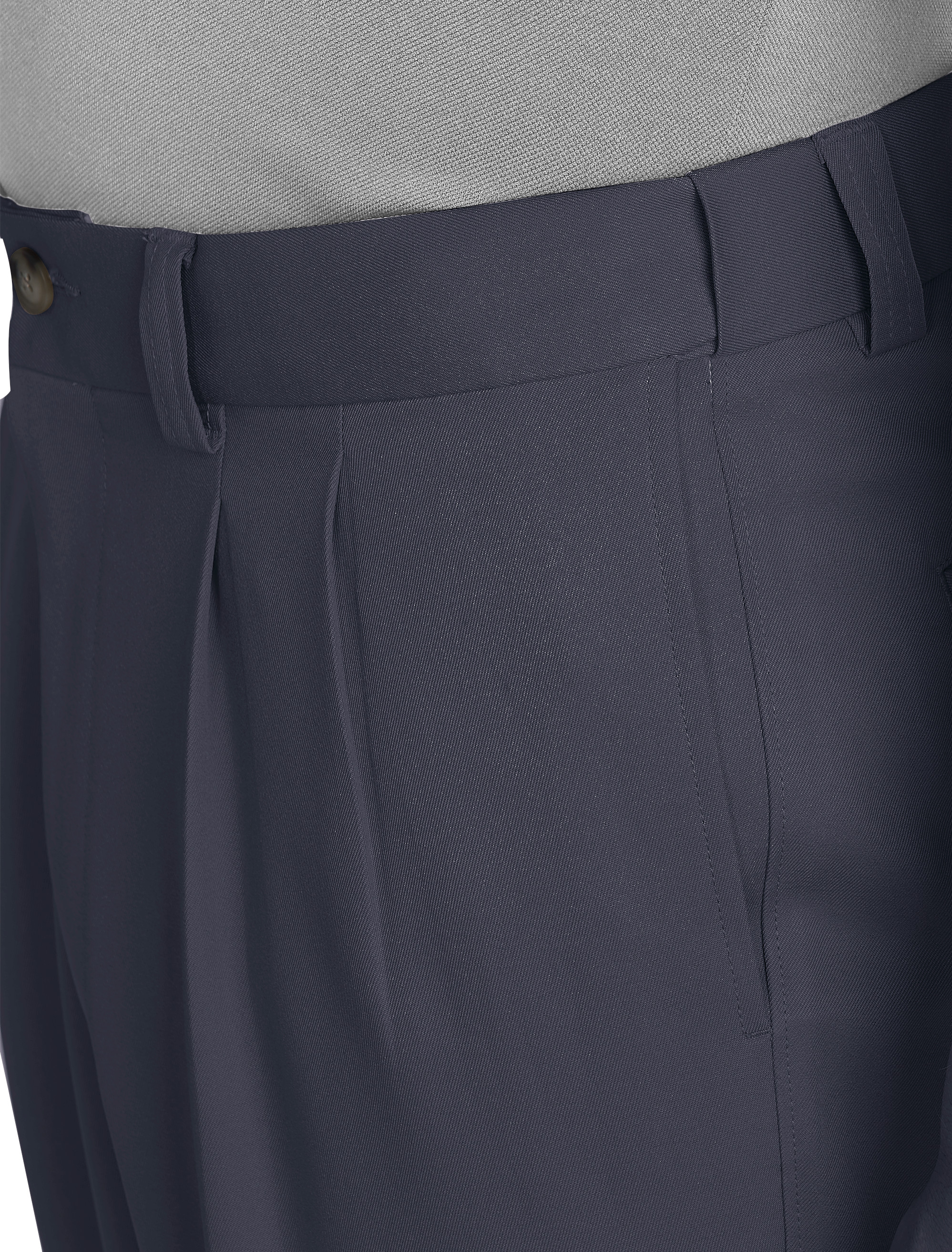 Big + Tall | Oak Hill Waist-Relaxer Pleated Microfiber Pants | DXL