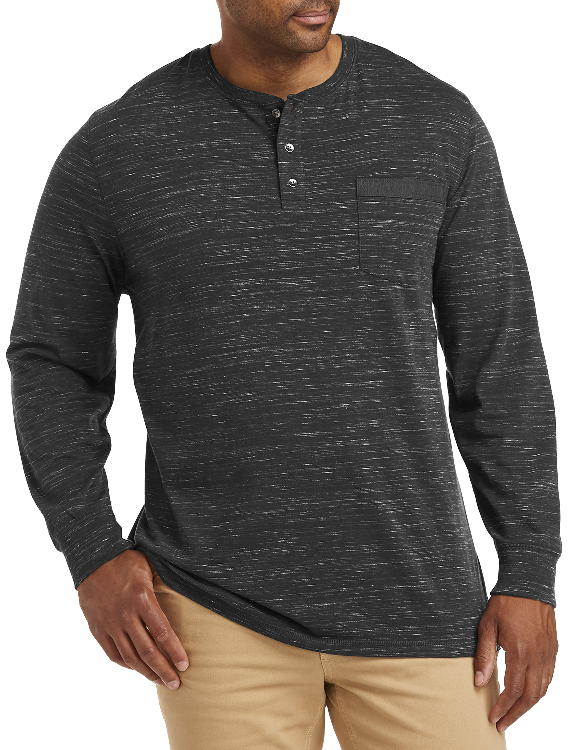 Nautica men's long online sleeve henley pajama top