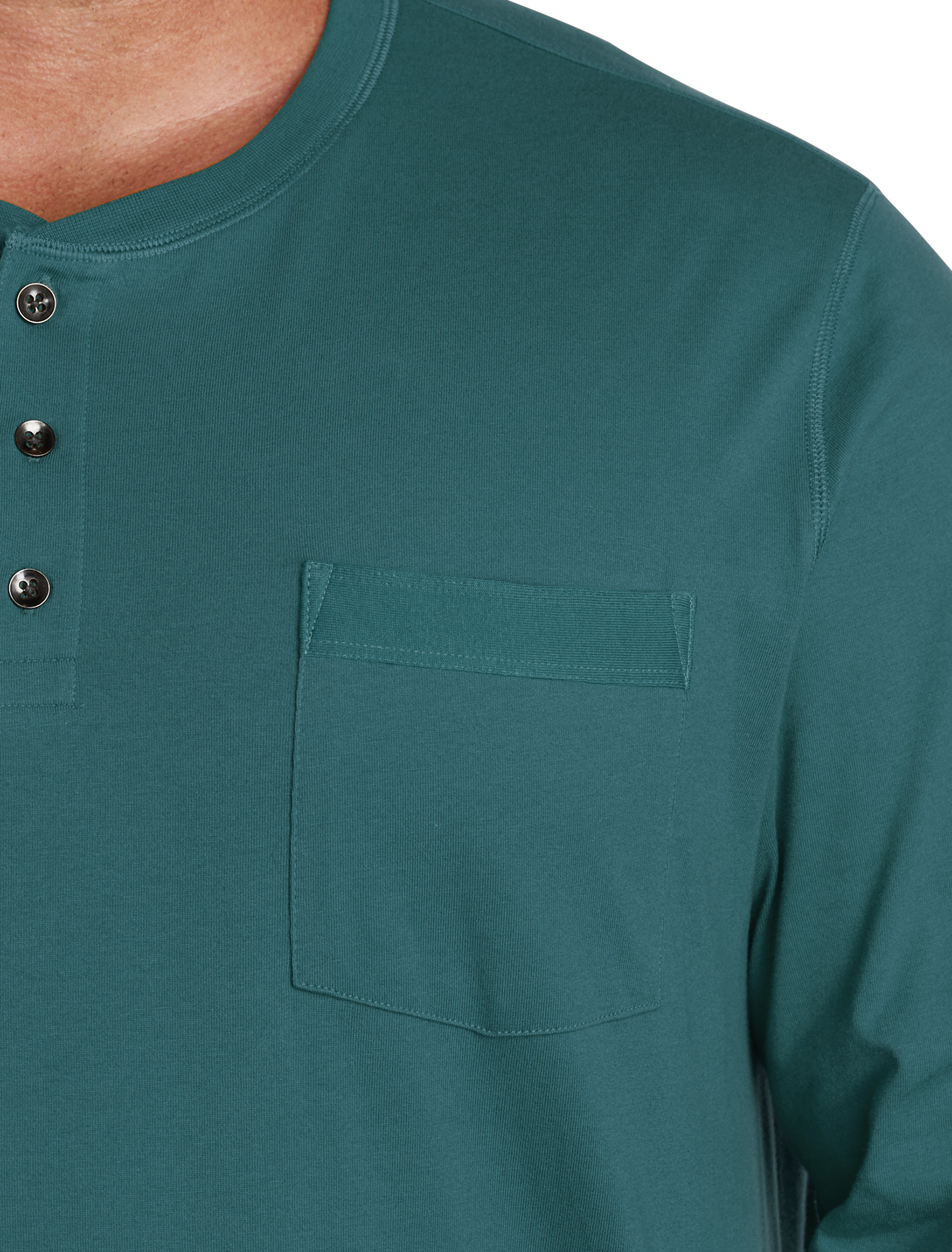 Long-Sleeve Jersey Henley Shirt