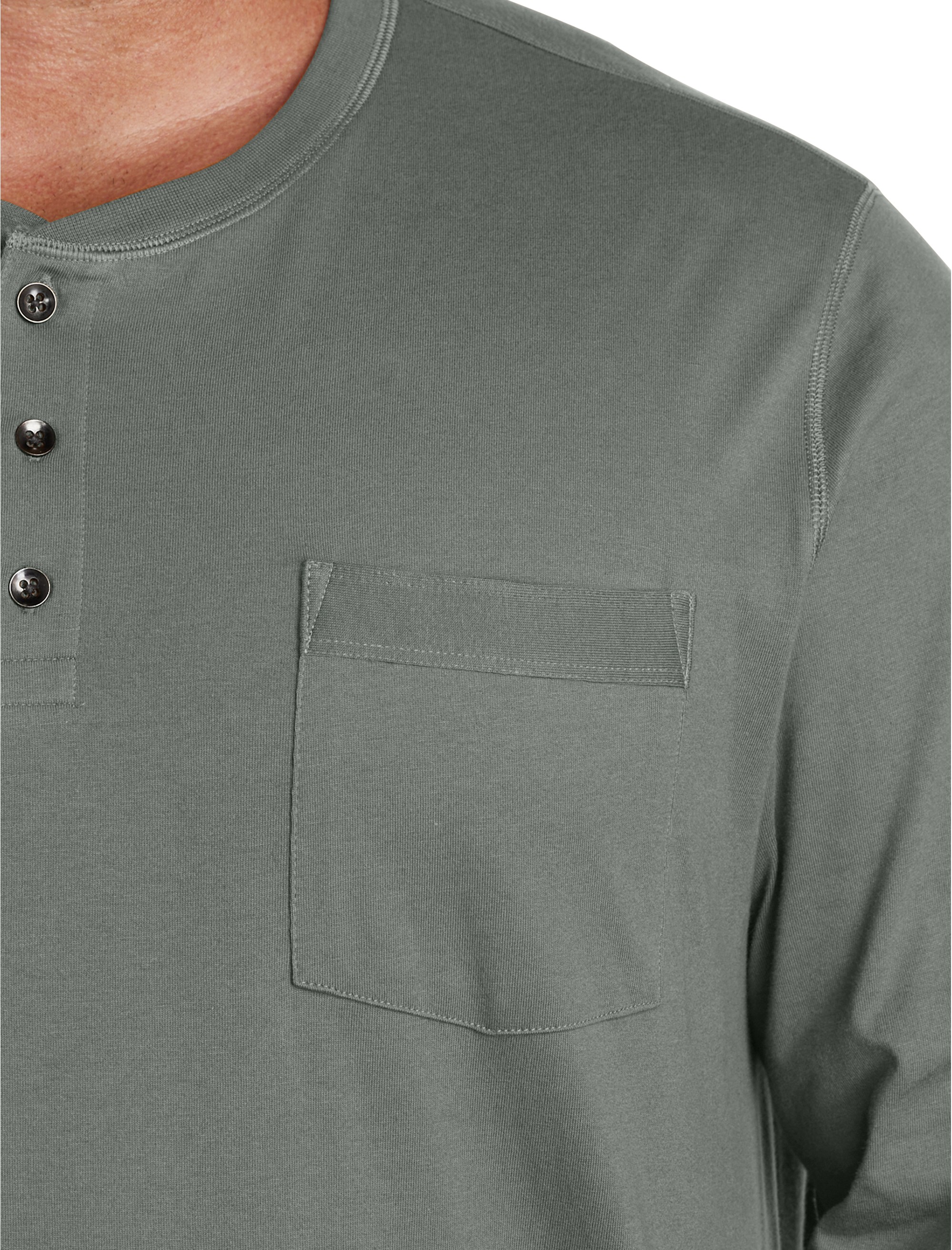 Long-Sleeve Jersey Henley Shirt - thumbnail 4