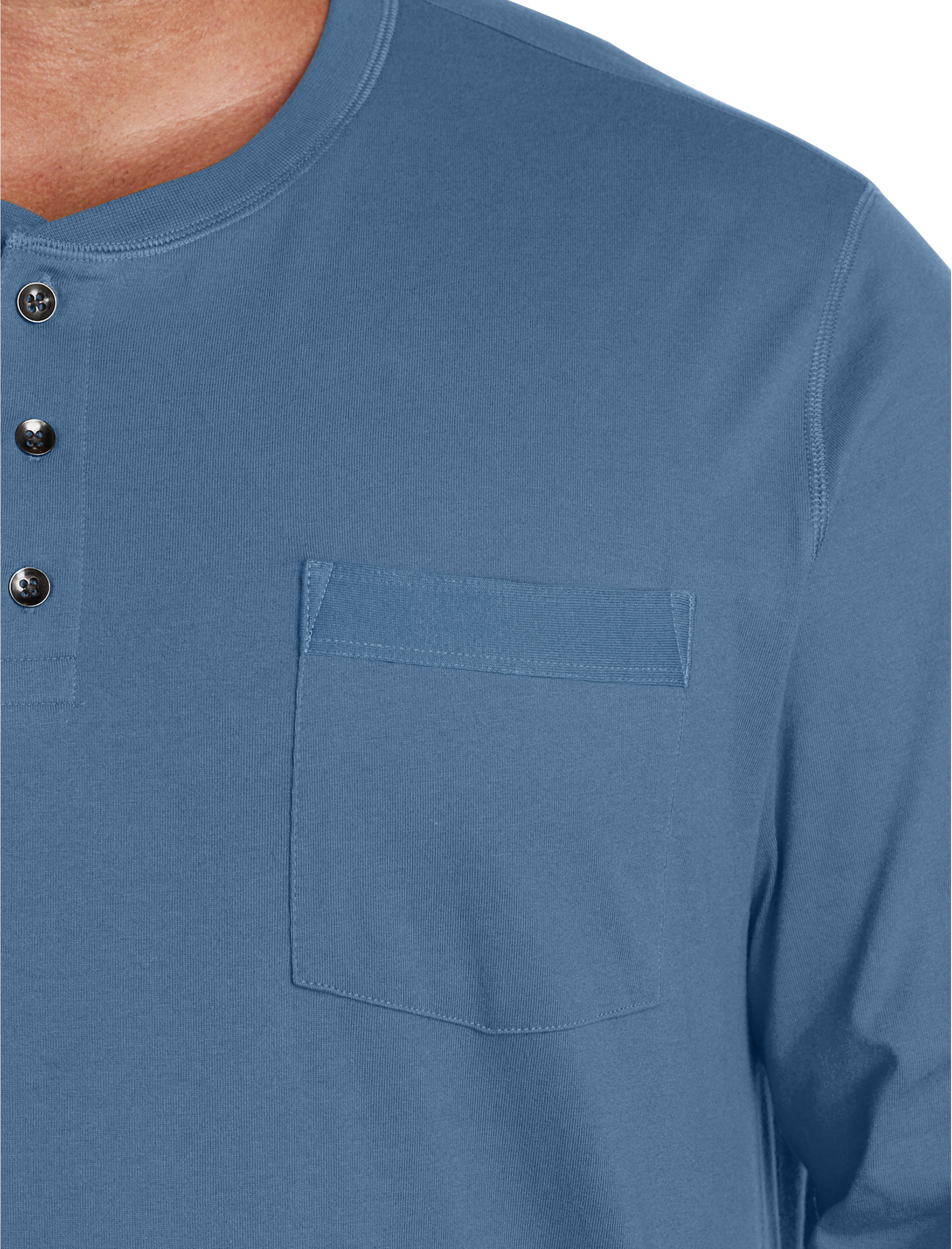 Long-Sleeve Jersey Henley Shirt - thumbnail 2