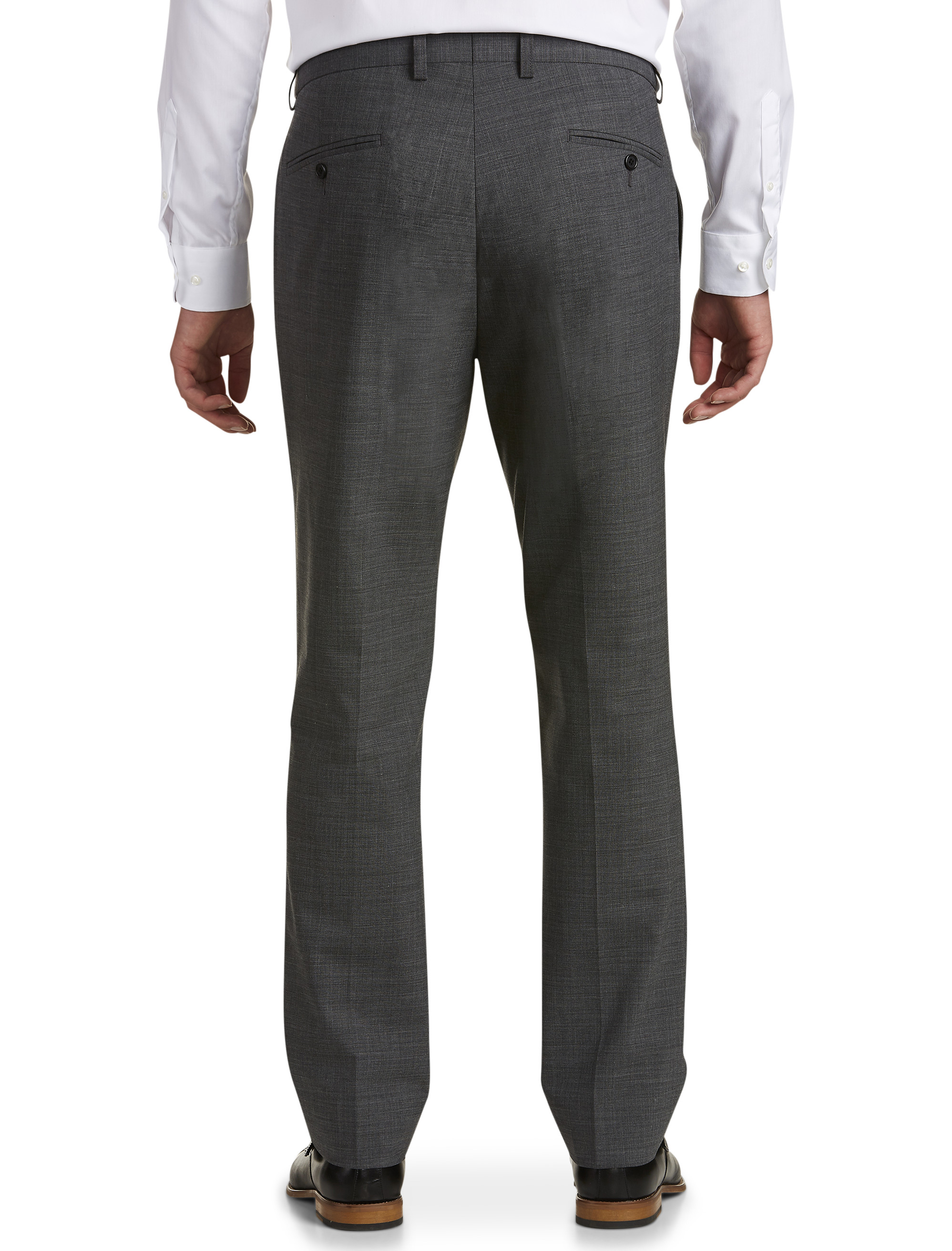 Tan Slim Fit Flat Front Dress Pants – Flex Suits