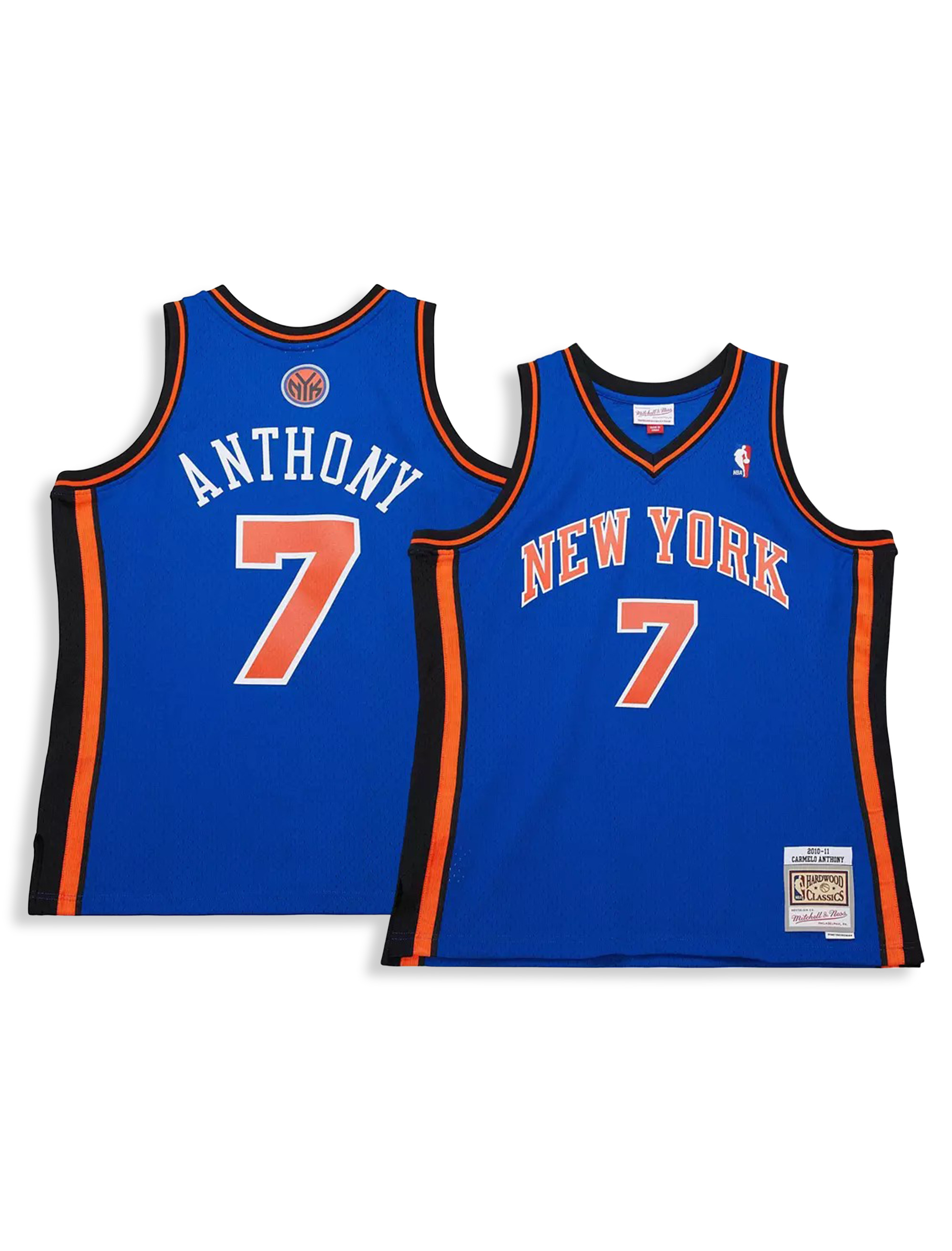 Men's Mitchell & Ness Carmelo Anthony Blue New York Knicks Big & Tall 2010/11 Swingman Jersey