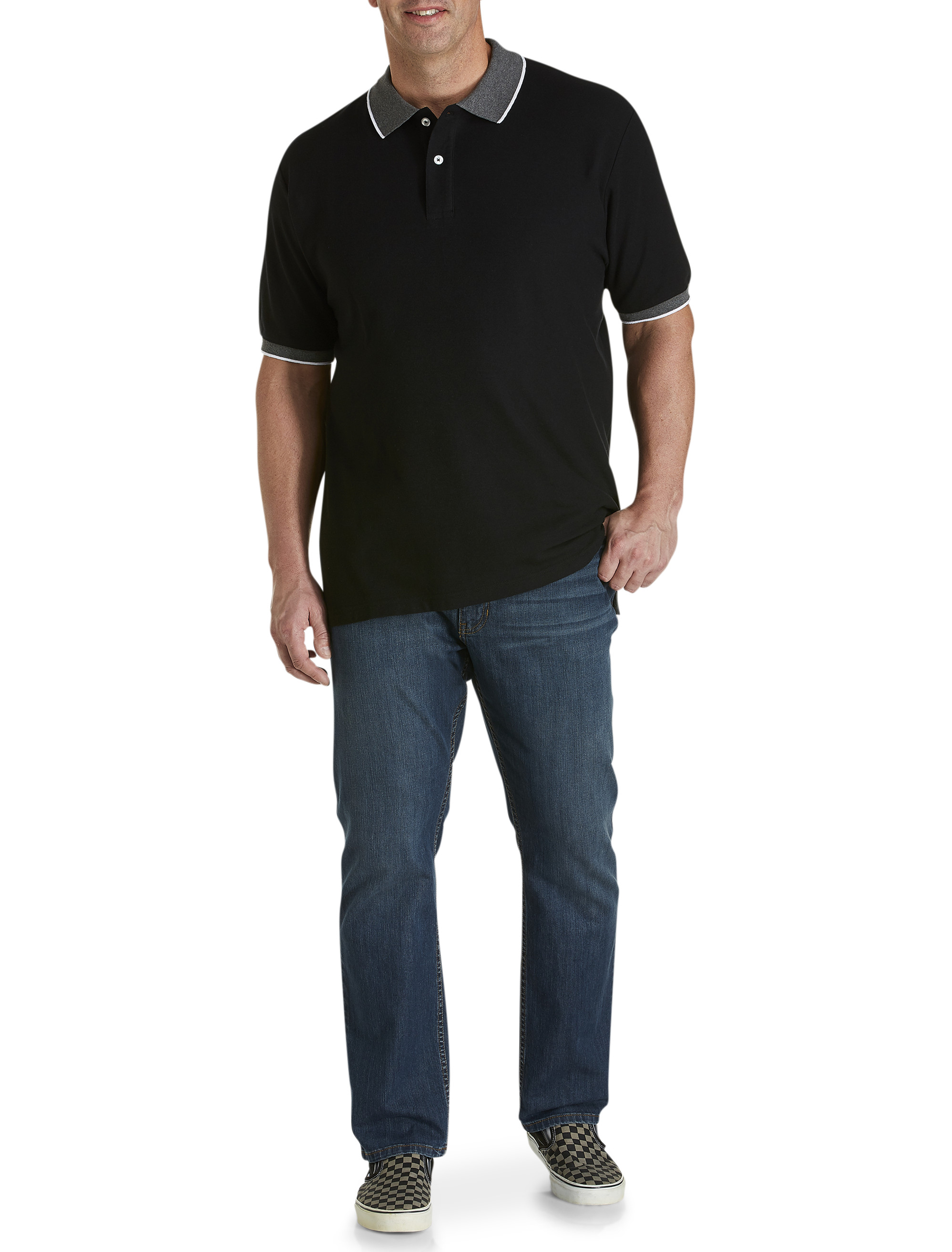 HB SS CNTRST POLO CAVIAR GRAN