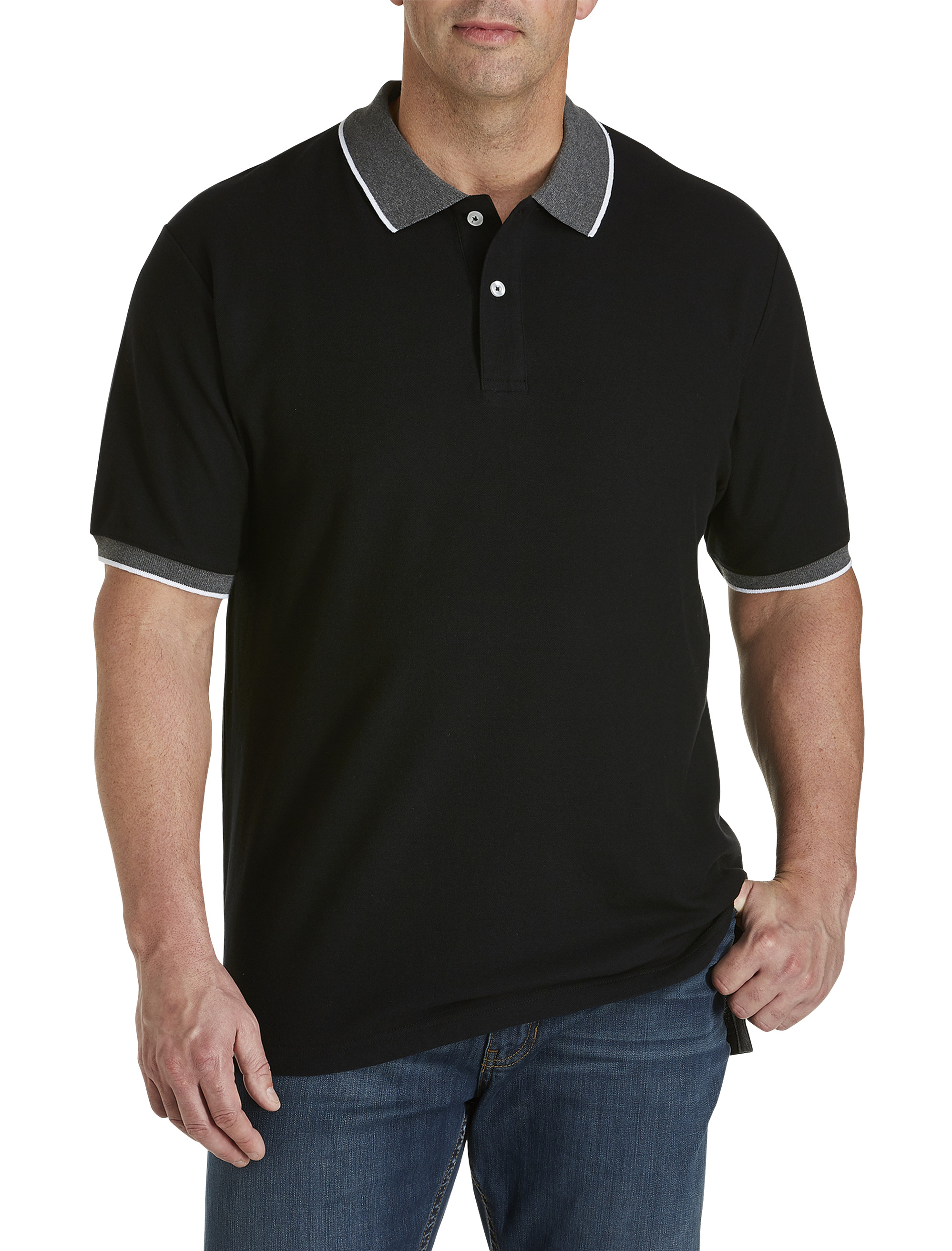 Contrast Piqué Polo Shirt