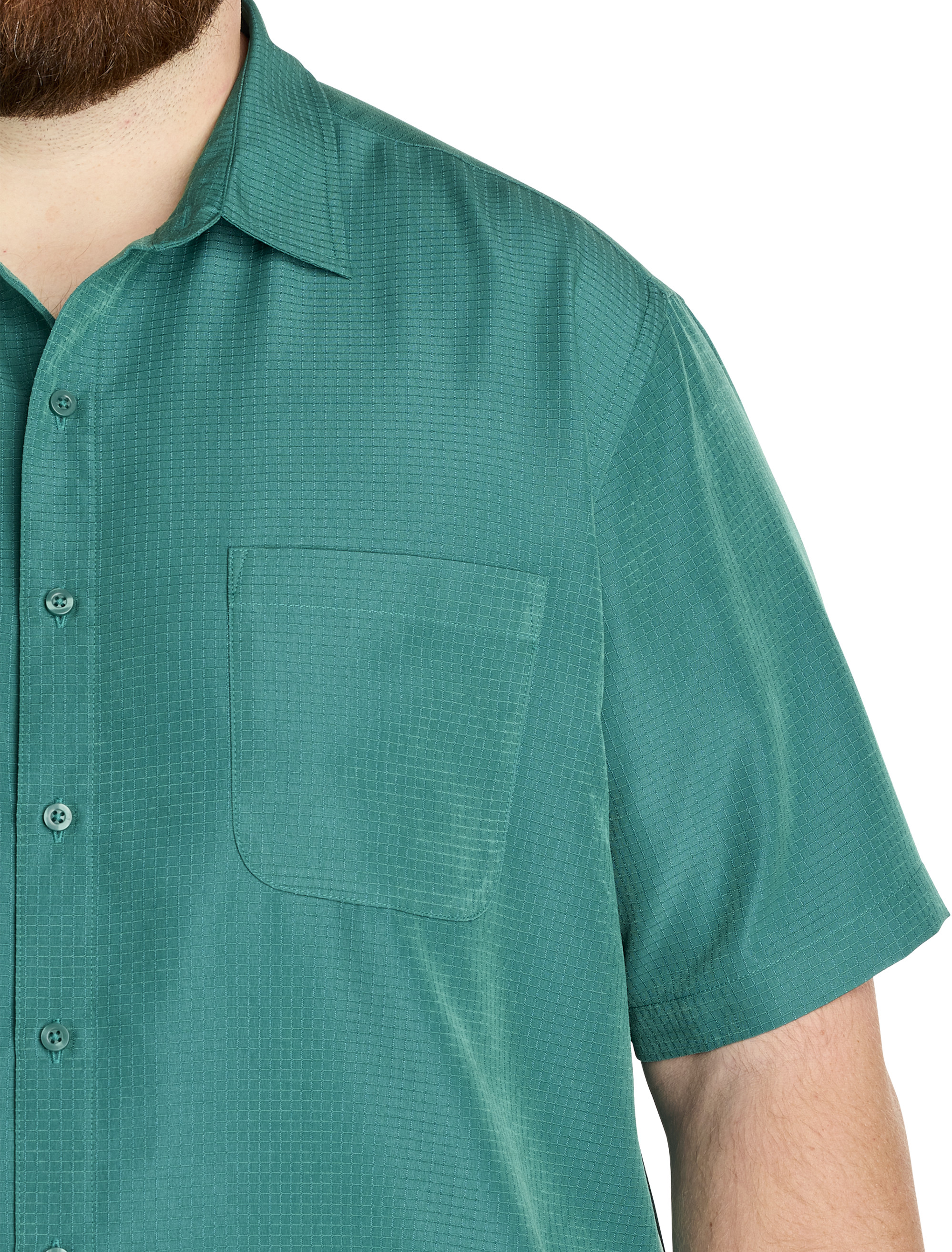Big + Tall | Harbor Bay Microfiber Comfort Grid Sport Shirt