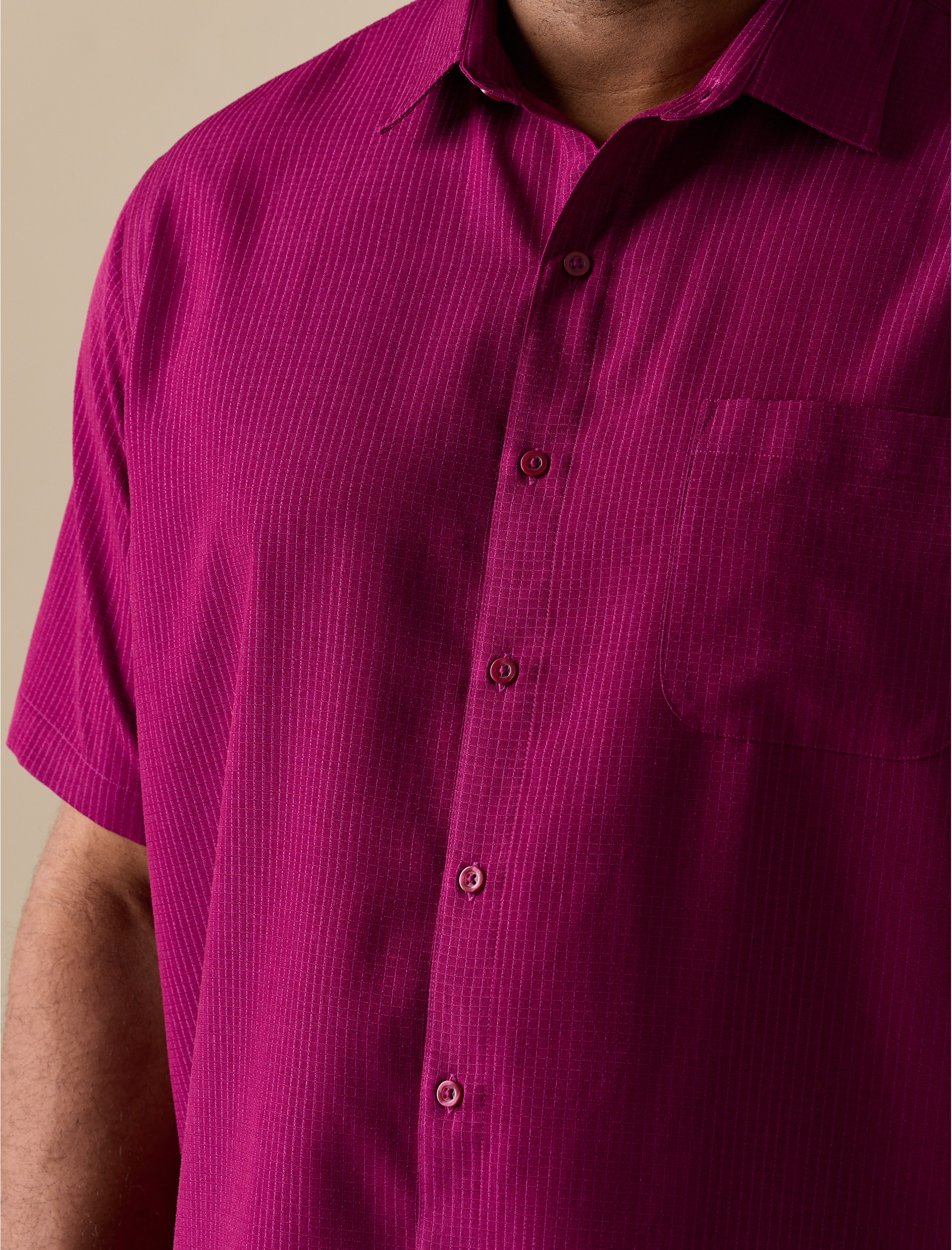Microfiber Comfort Grid Sport Shirt - thumbnail 8