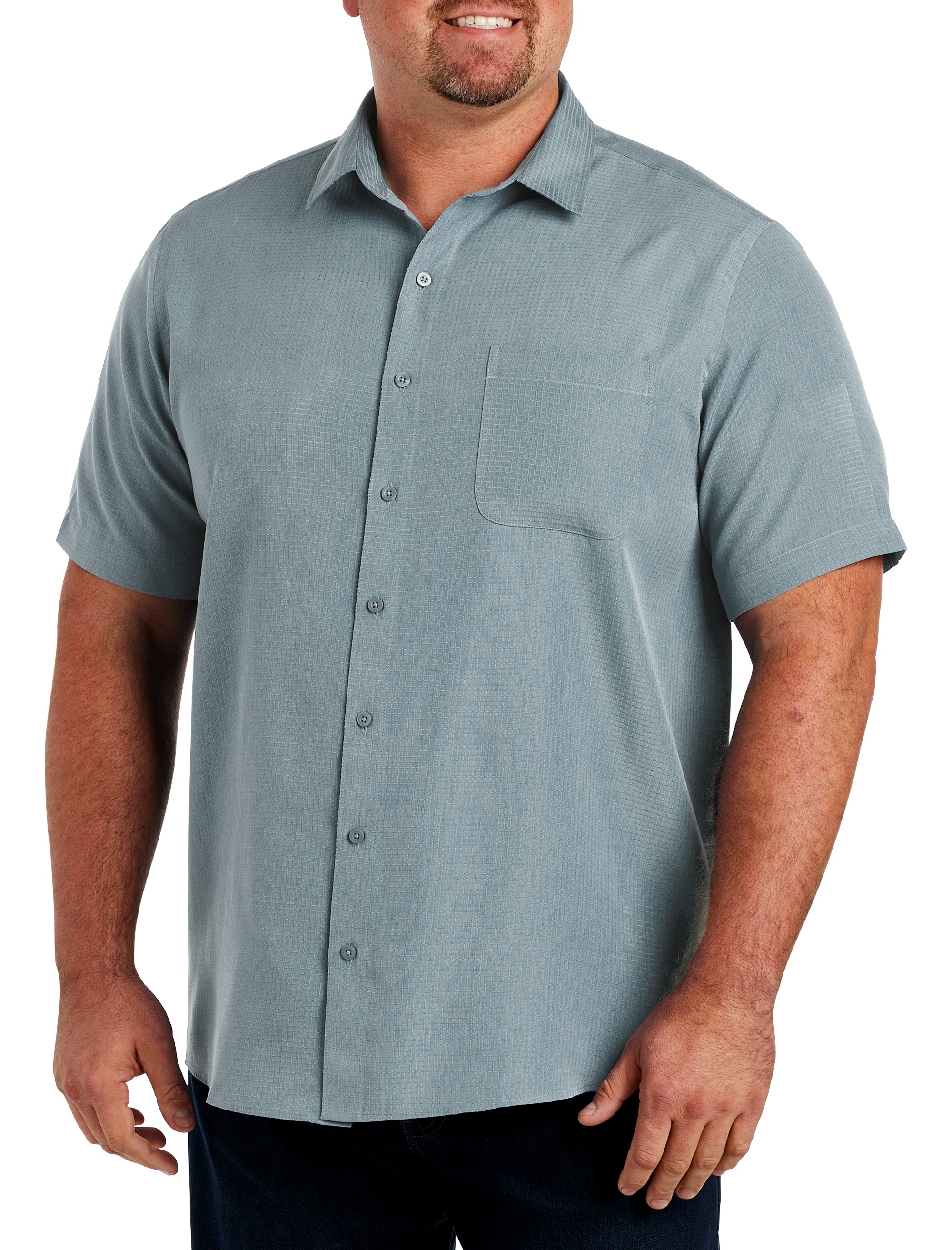 Microfiber Comfort Grid Sport Shirt - thumbnail 9