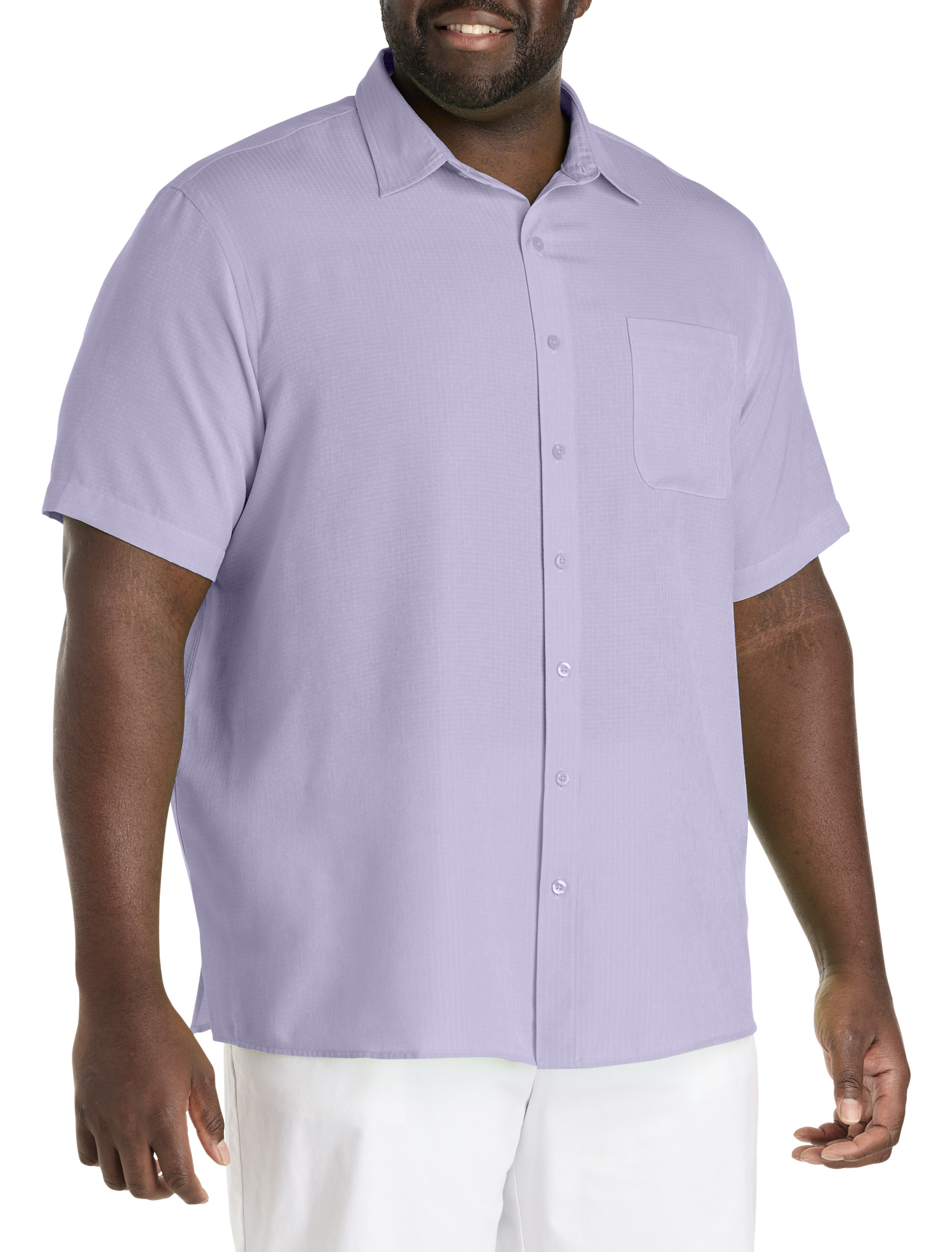Big + Tall | Harbor Bay Microfiber Comfort Grid Sport Shirt