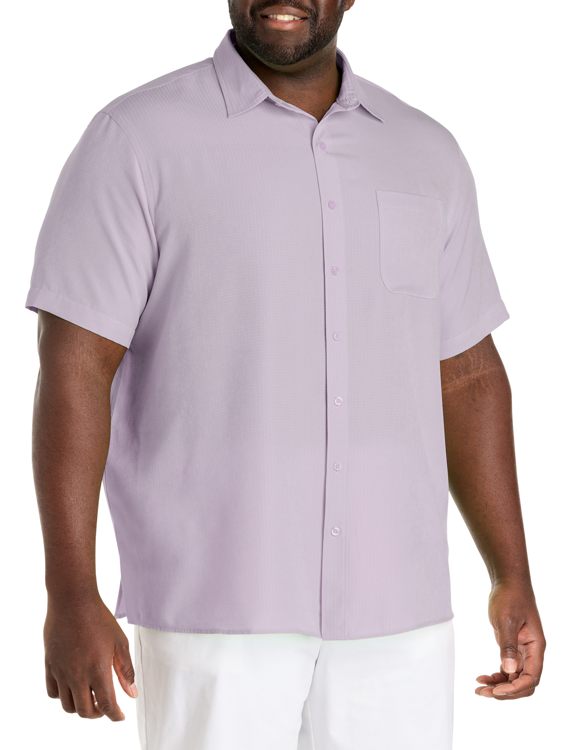 strapless open back dress Non-Iron Cotton Solid Dress Shirt with Contrast Trim